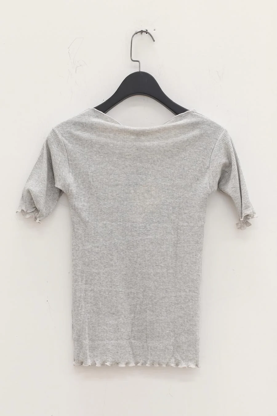 BASERANGE ribbed cotton vest TOPA-RB-000 GREY MELANGE - Image 9