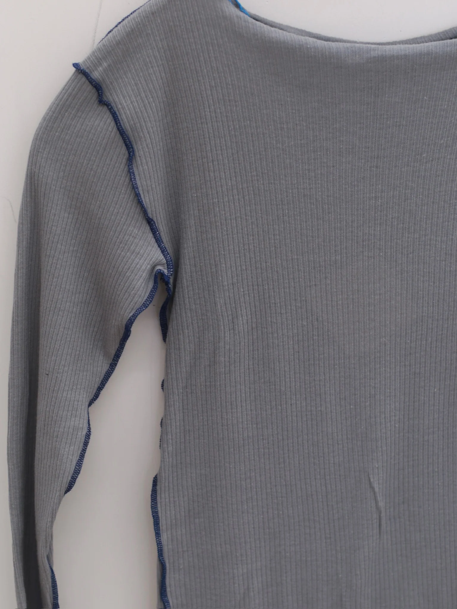 BASERANGE Ribbed Long Sleeve Top T-shirt TTVL Series Collection France BAS-TTVL-RB-SP25-BOW LBUE - Image 8