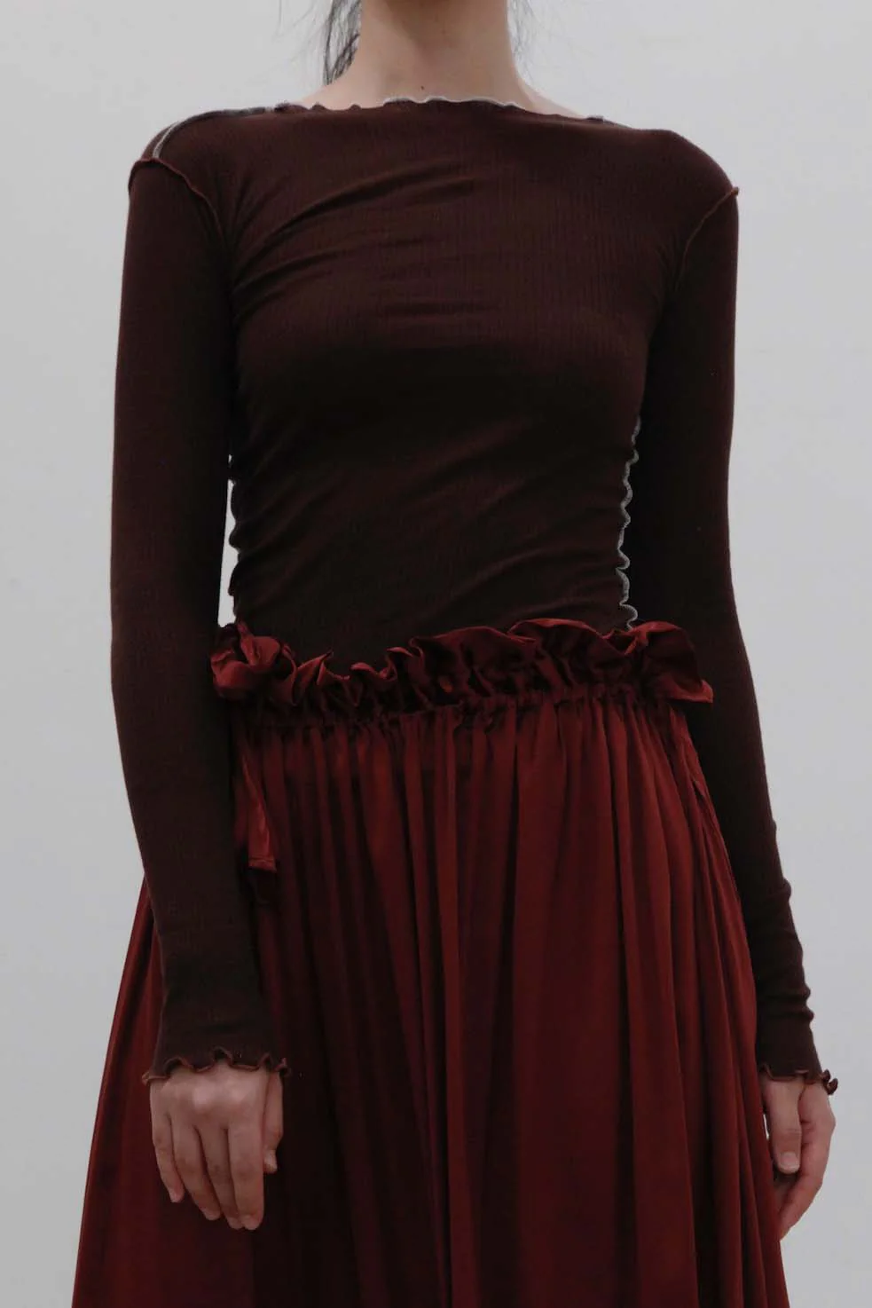 BASERANGE Ribbed Long Sleeve Top T-shirt TTVL Collection France BAS-TTVL-RB-SP22-TACTILE TTVL