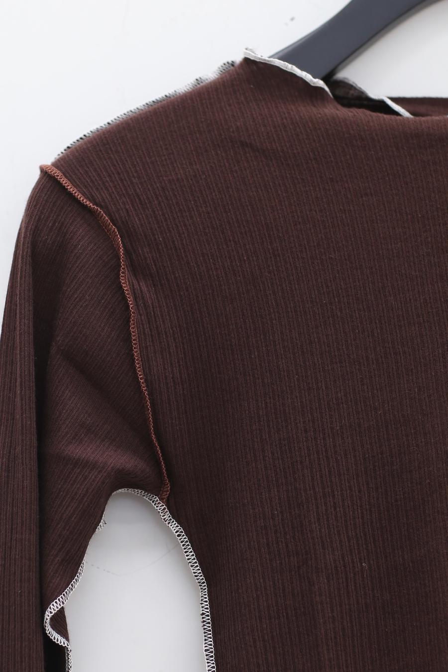 BASERANGE Ribbed Long Sleeve Top T-shirt TTVL Collection France BAS-TTVL-RB-SP22-TACTILE TTVL - Image 7