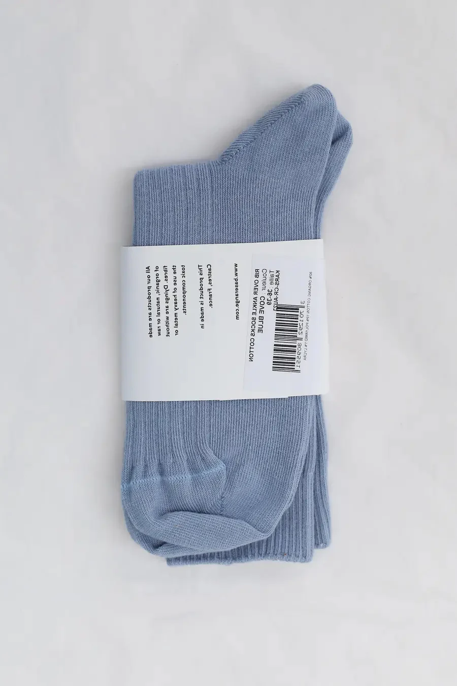 BASERANGE Cotton Socks Collection BAS-KOAS-CR-AU23-HAILAN Ocean Blue KARS-CR-AU23 - Image 3