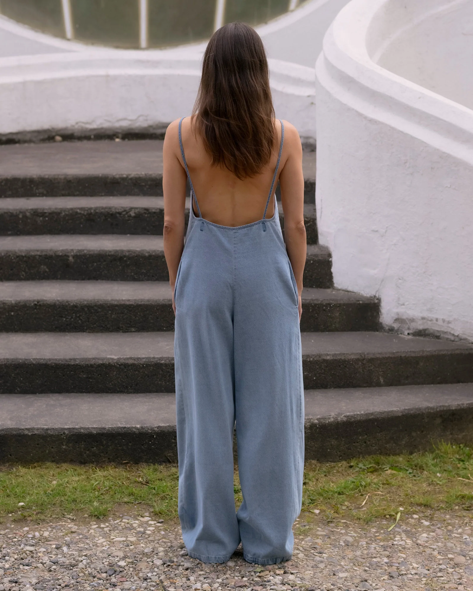 BASERANGE Silk YUMI Jumpsuit, France, BAS-JUYU-DE-SP26-LBW (LIGHT BLUE WASH) - Image 8