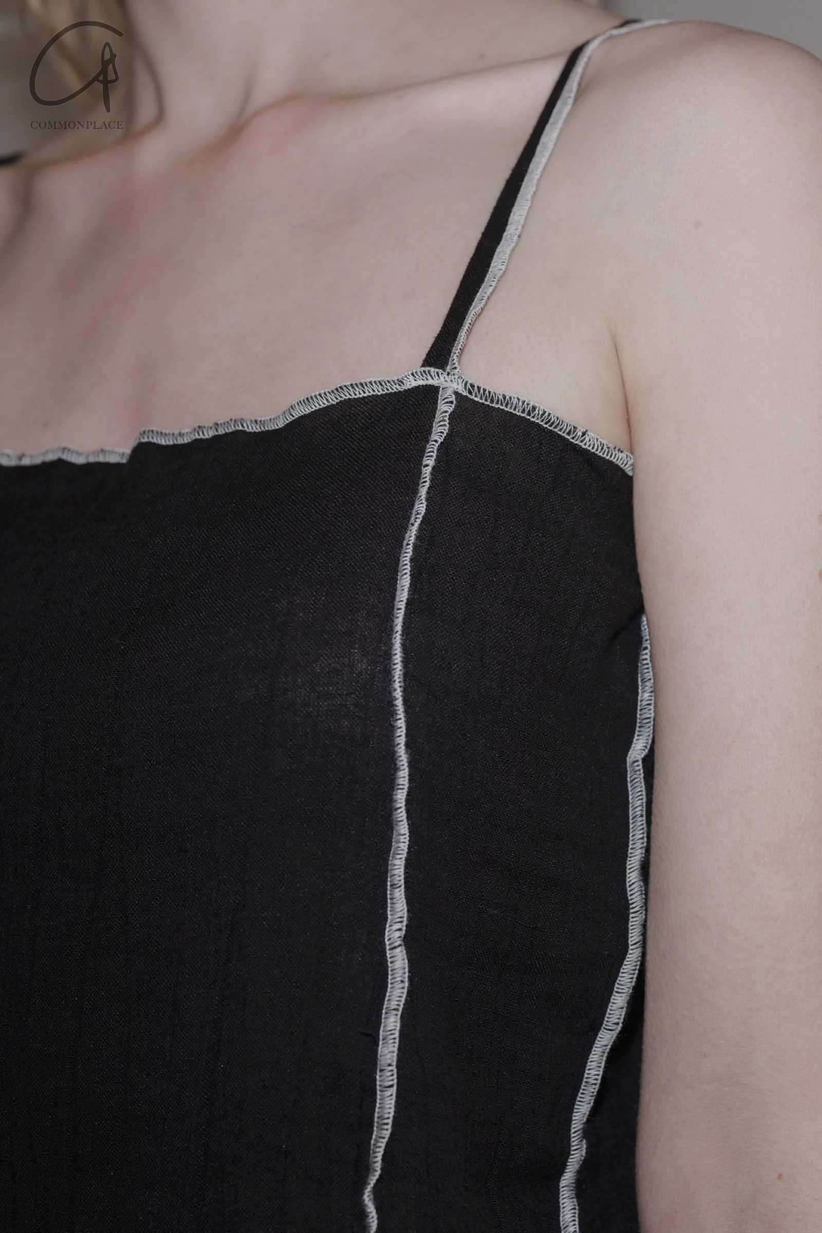 BASERANGE Sleeveless Suspender Dress (Mid Length) DRSKS-LC-AU23 Black - Image 2
