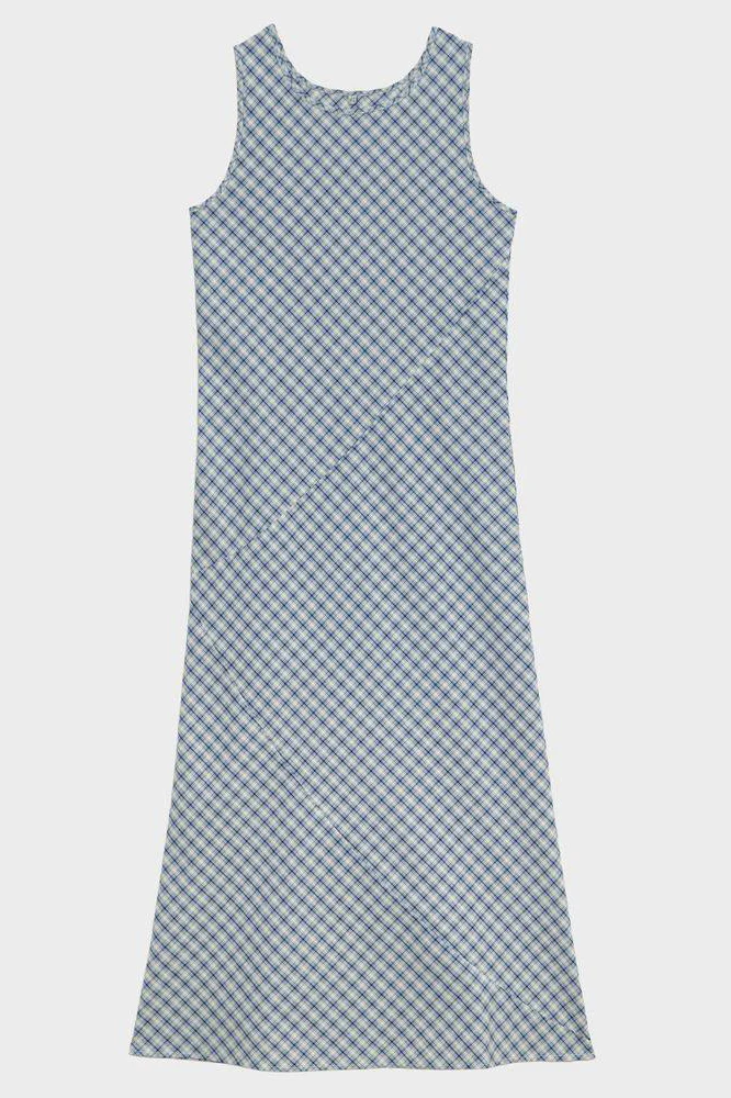 BASERANGE SP26 Larval Dress BAS-DRLA-OC-SP26-BC (BLUE CHECK) - Image 5