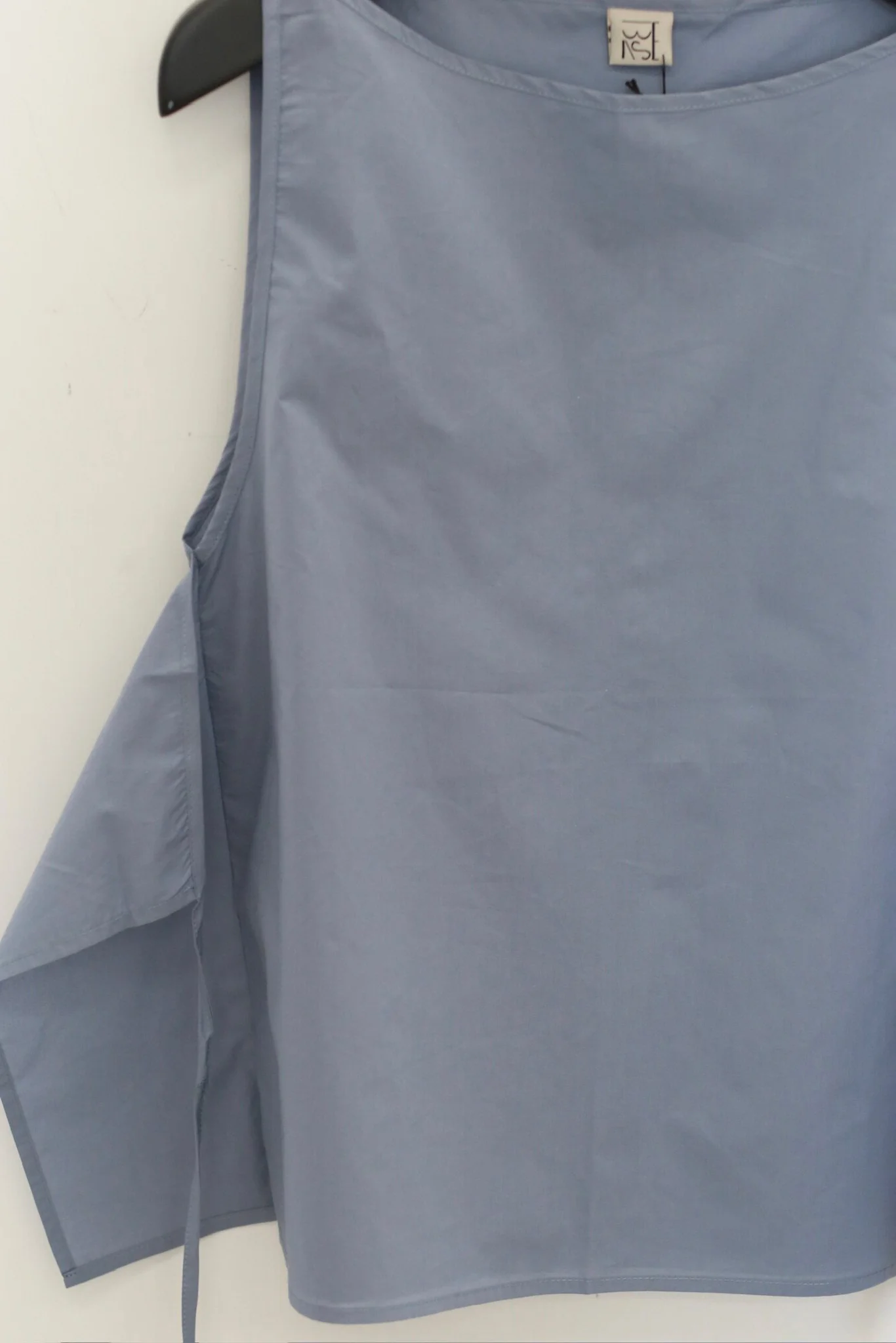 BASERANGE SP26 Organic Cotton Plain Weave DIY Tie-on Vest, France BAS-TSDC-PO-SP26-NB (NELSON BLUE) - Image 2