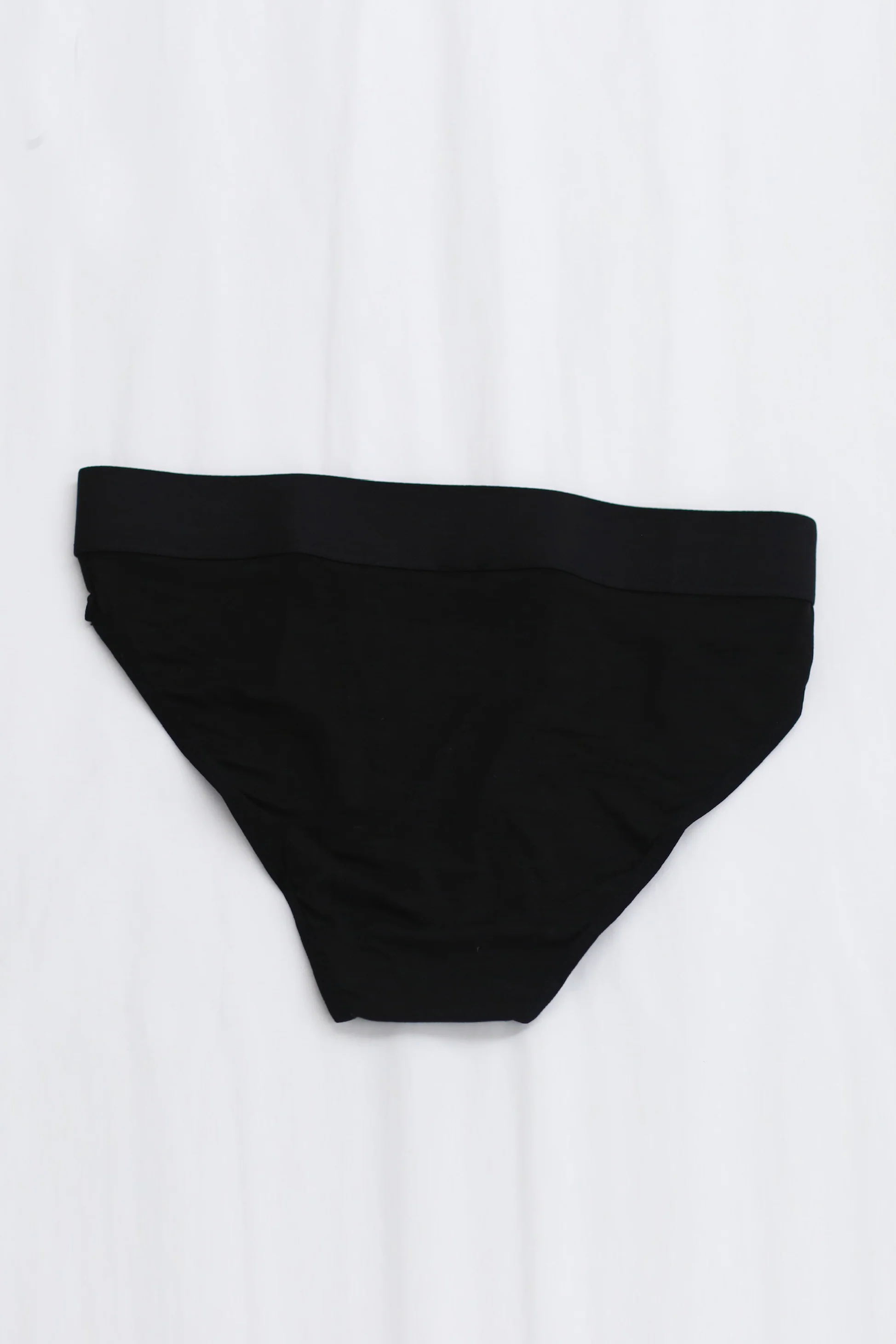 BASERANGE Stretch Flared Briefs UNEL Collection Ribbed Cotton Portugal BAS-UNEL-BL-000-HEI Black - Image 2