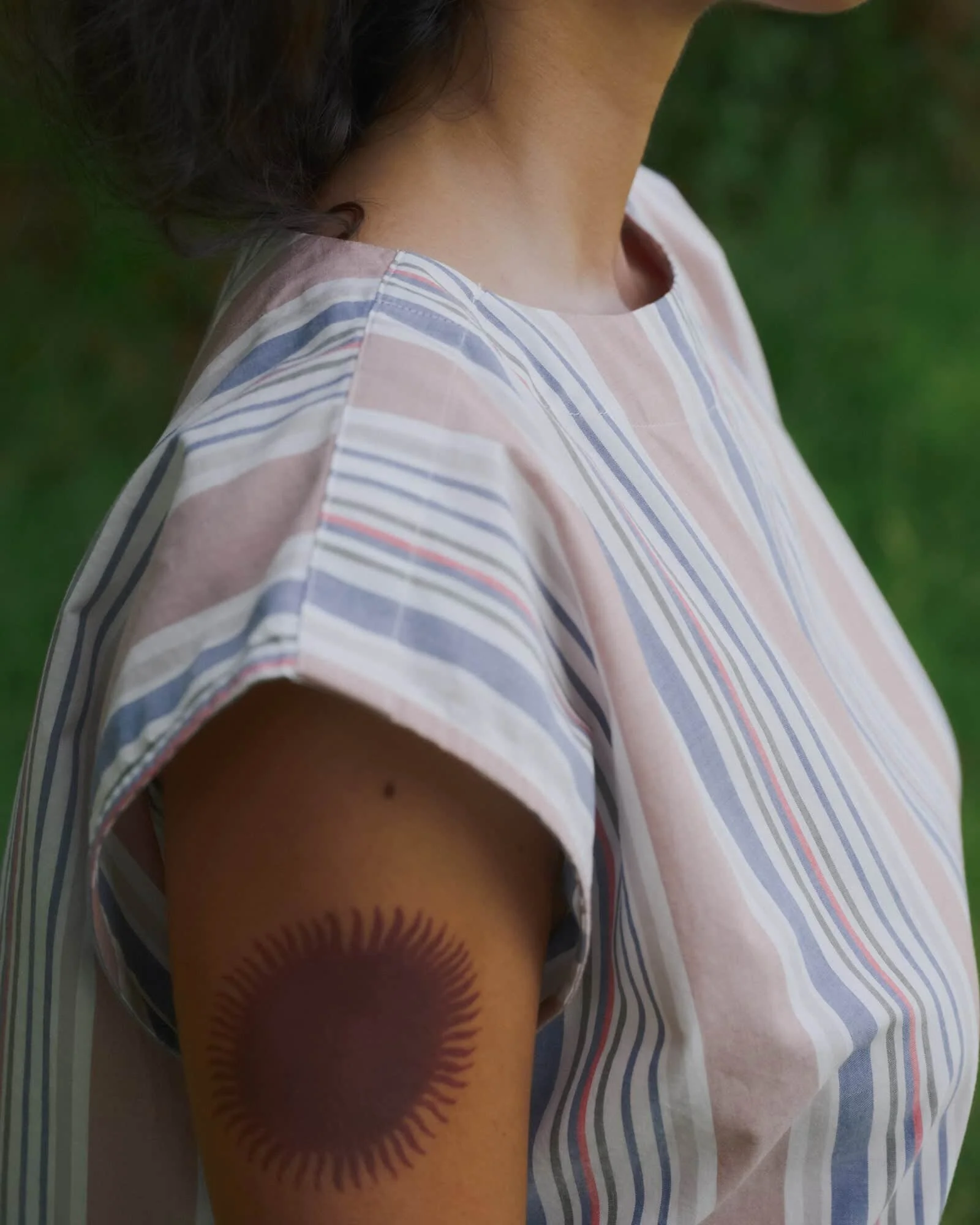 BASERANGE SU26 Striped Dress BAS-DRSTS-PO-SU26-MB (MARTINIQUE BRICK) - Image 8