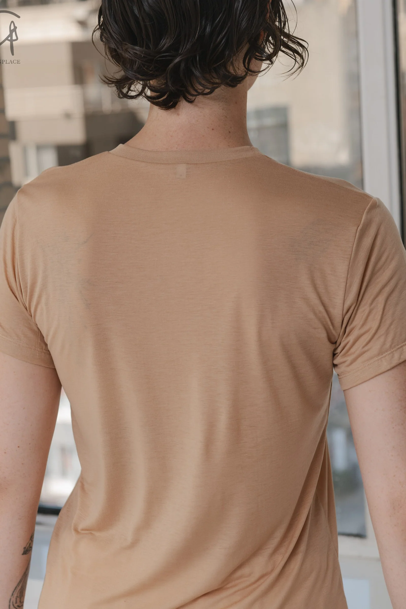 BASERANGE Classic Bamboo Fiber and Cotton Slim Fit T-shirt Series Collection Round Neck Bottoming Shirt France BAS-TOCT-BL-000-AURAL - Image 8