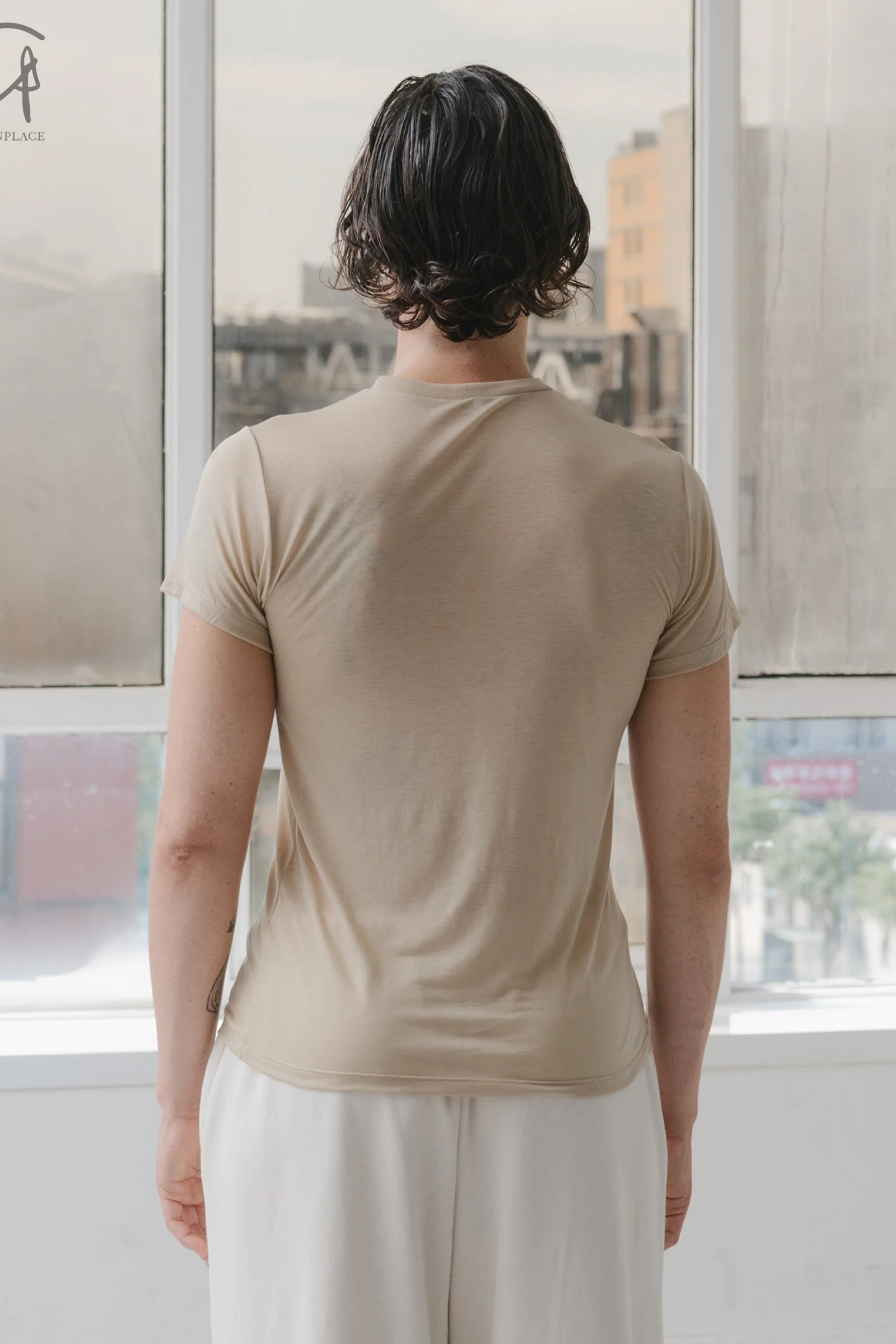 BASERANGE Classic Bamboo Fiber and Cotton Slim Fit T-shirt Series Collection Round Neck Bottoming Shirt France BAS-TOCT-BL-000-COCHLEA - Image 9