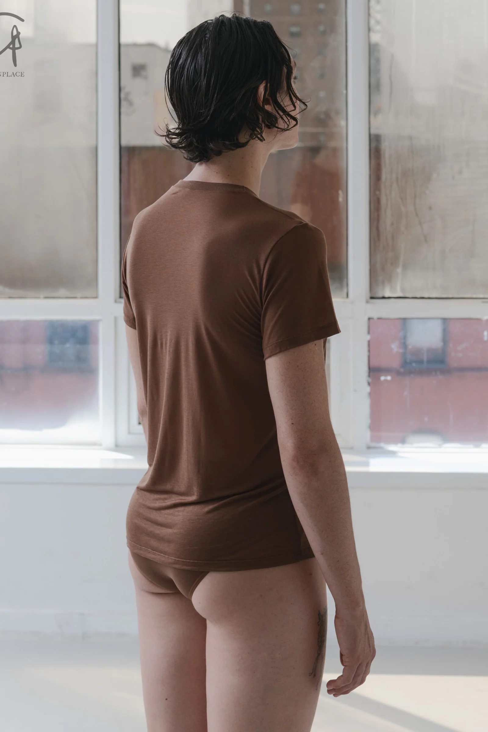 BASERANGE Classic Bamboo Fiber and Cotton Slim Fit T-shirt Series Collection Round Neck Bottoming Shirt France BAS-TOCT-BL-000-OCULAR - Image 9