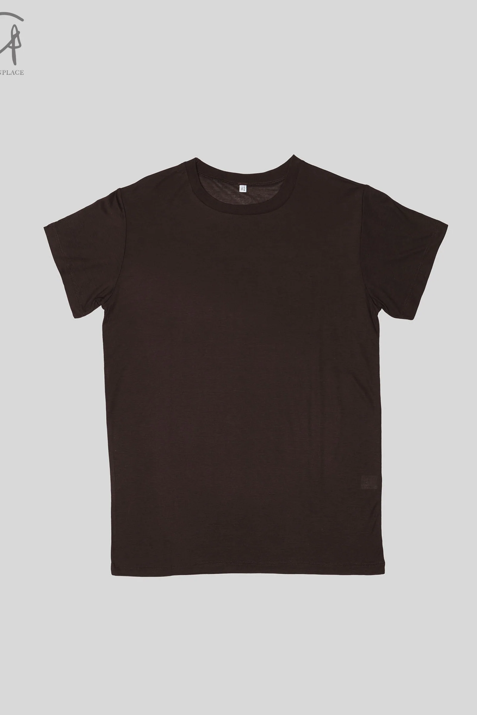 BASERANGE Classic Bamboo Fiber and Cotton Slim Fit T-Shirt Series Collection Round Neck Bottoming Shirt France BAS-TOCT-BL-000-TACTILE - Image 5