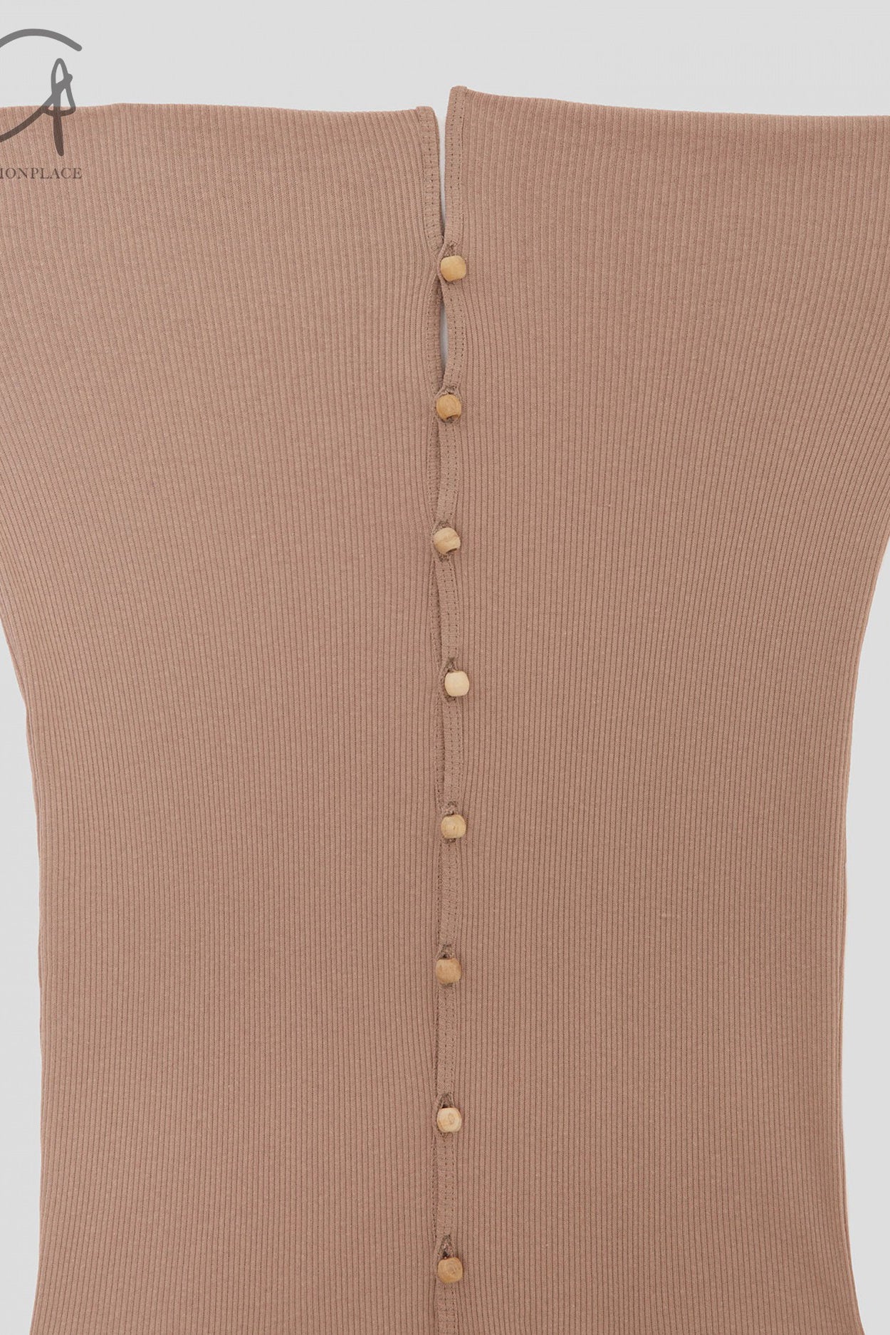 BASERANGE Taffeta cardigan TOTVC-RC-AU23 dehydrated beige - Image 9