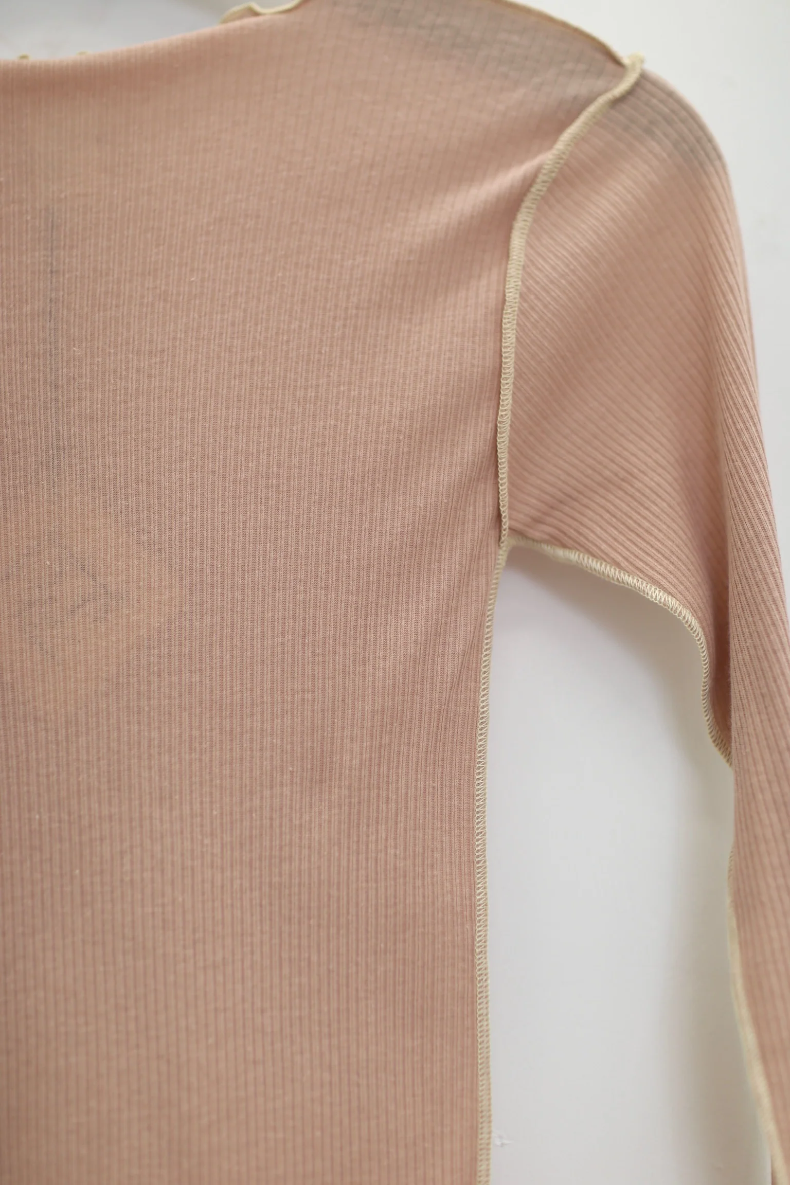 BASERANGE Ribbed Long Sleeve Top T-shirt TTVL Collection France BAS-TTVL-RB-SP24-HAPTIC TTVL - Image 2