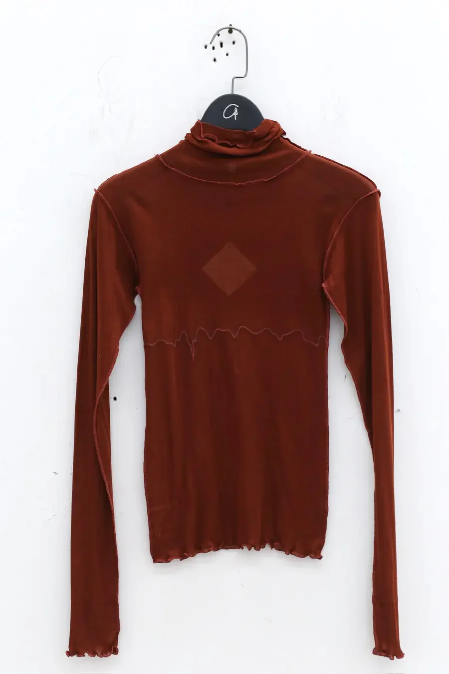 BASERANGE Tiger Cardigan Turtleneck Sweater TOTST-CG-AU23 Burn Pompom - Image 4