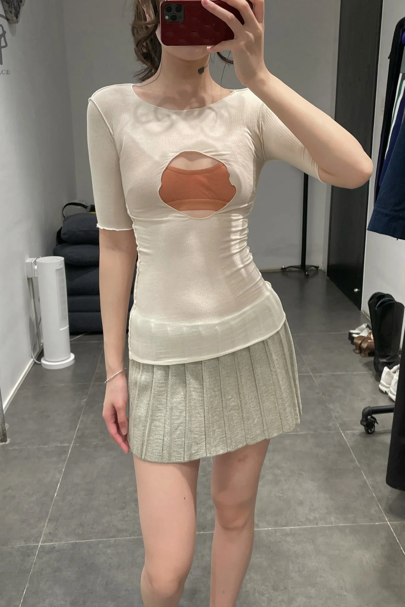 BASERANGE Ribbed Cotton Chad T-shirt France Portugal BAS-TOCH-RB-WI22-MIBAI Off-white UNDYED - Image 15