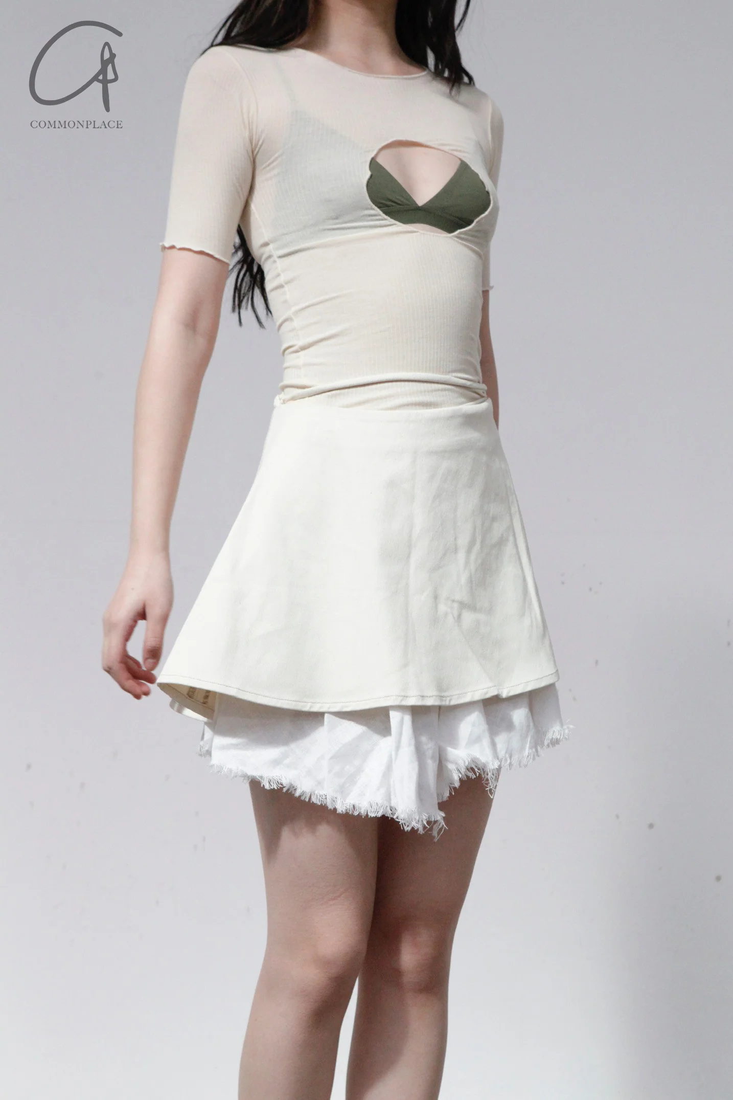 BASERANGE Ribbed Cotton Chad T-shirt France Portugal BAS-TOCH-RB-WI22-MIBAI Off-white UNDYED - Image 4
