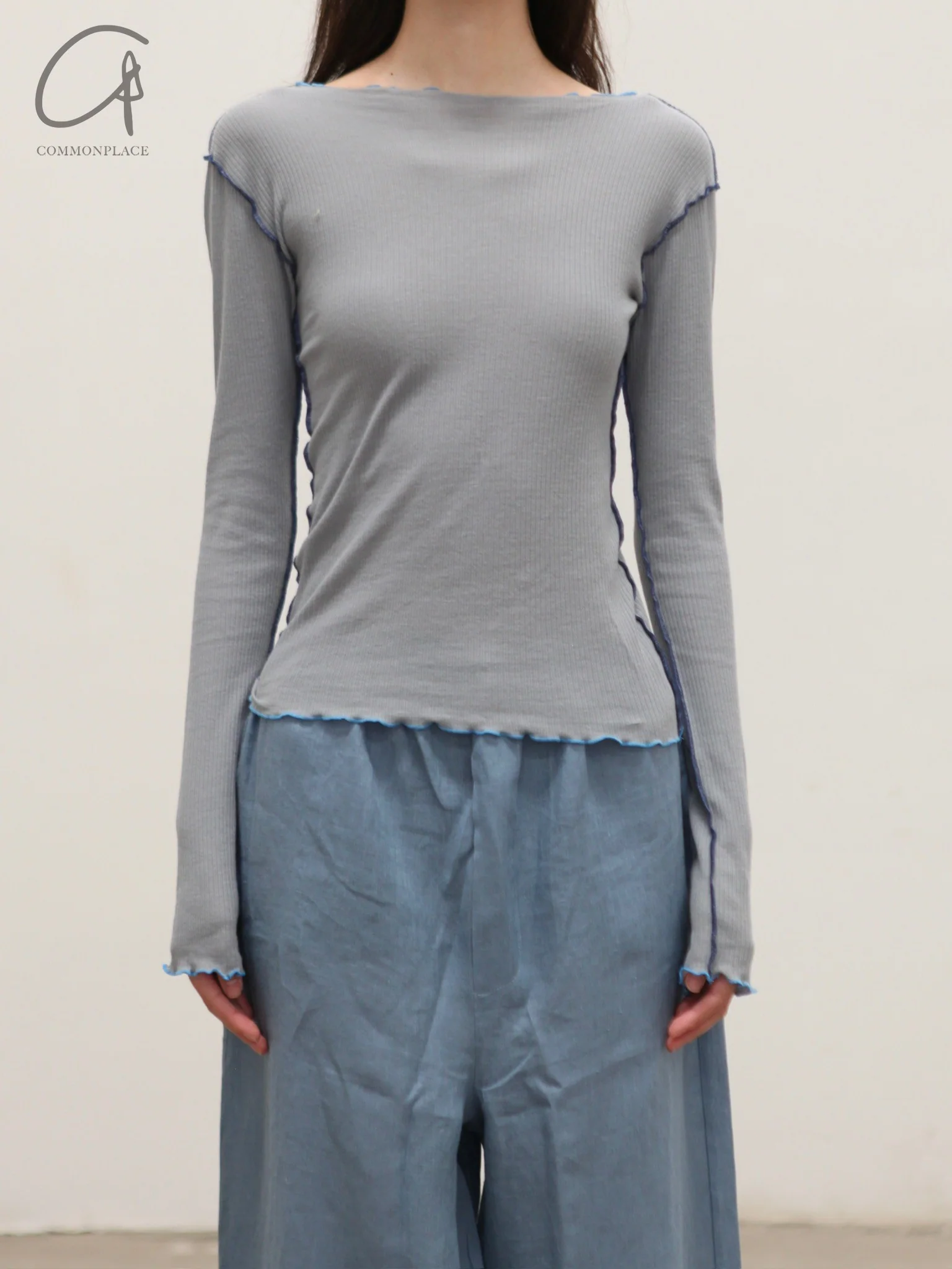 BASERANGE Trousers Portugal BAS-TRST-SL-SP25-TRUSS BLUE - Image 9