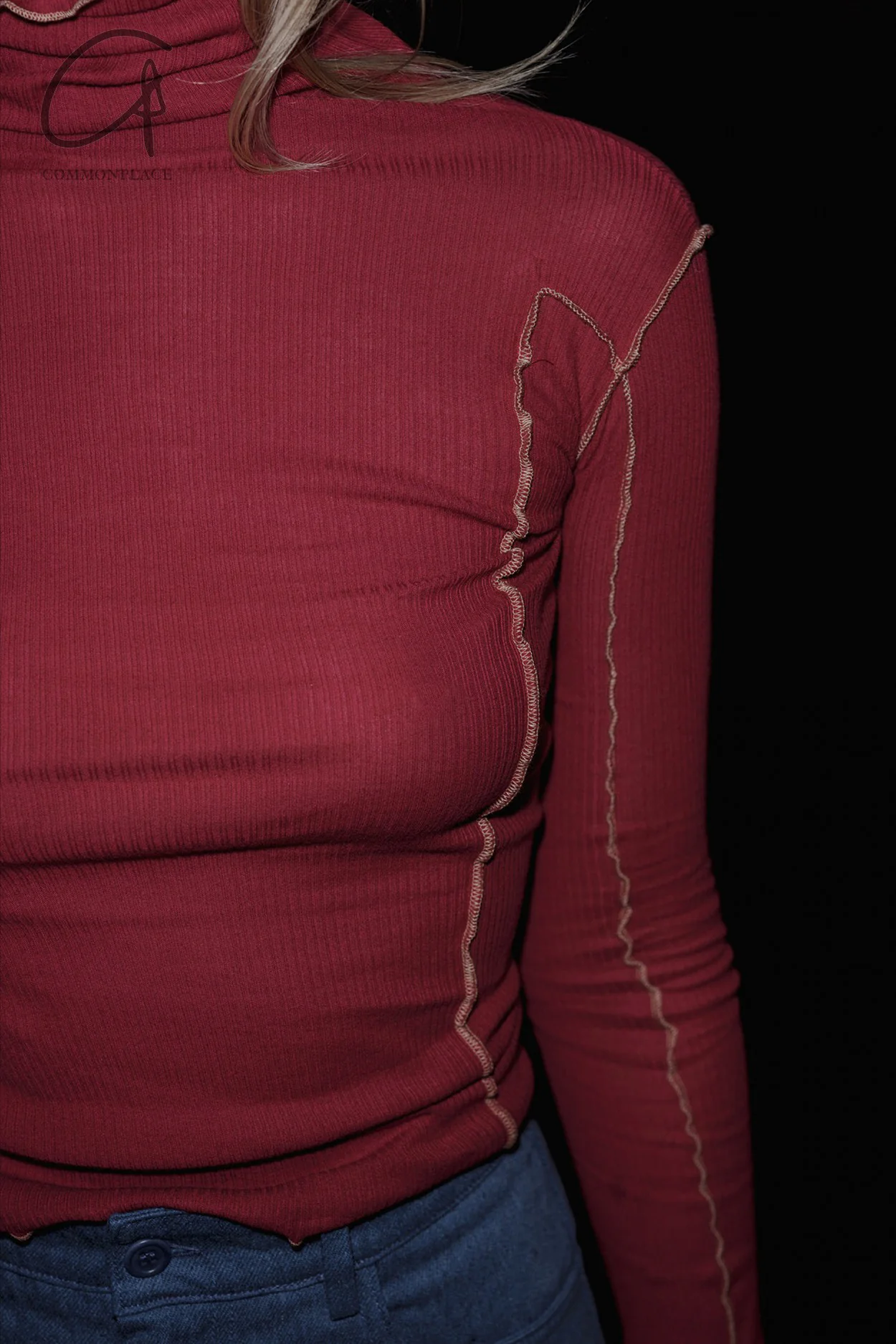 BASERANGE turtleneck sweater TTOT-RI-AU23 burnt red - Image 11