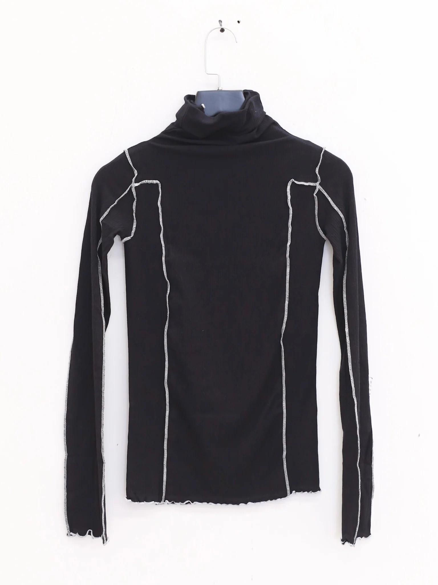BASERANGE Turtleneck T-shirt Sweater TTOMT Collection Organic Cotton Portugal BAS-TTOMT-CR-AU25-MURANO NAVY (UNDYED) (TTOMT-RI-000) - Image 4