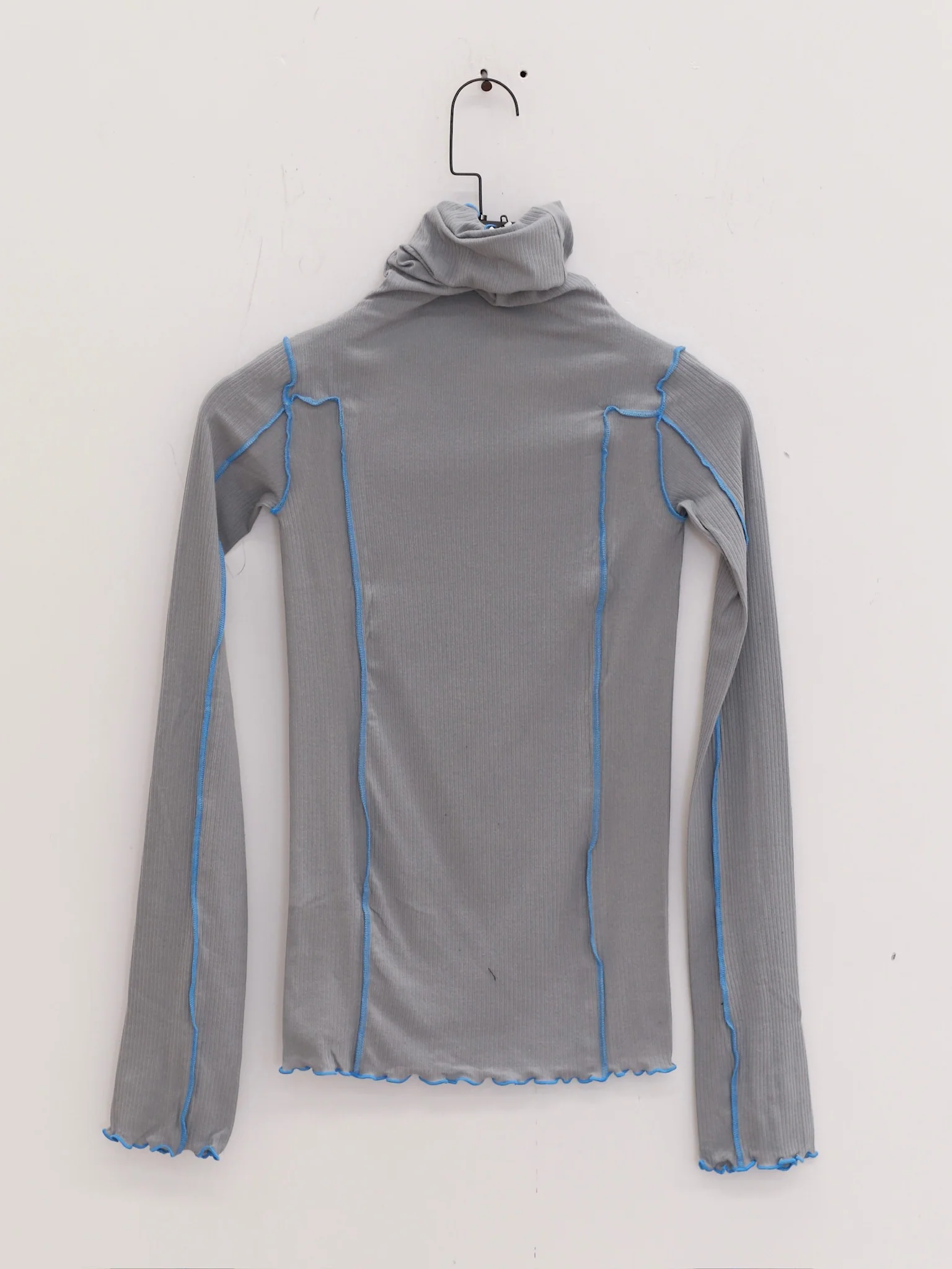 BASERANGE Turtleneck T-shirt sweater TTOMT series collection Organic cotton Portugal BAS-TTOMT-RB-SP25-BOW BLUE TTOMT-RI-000 - Image 5