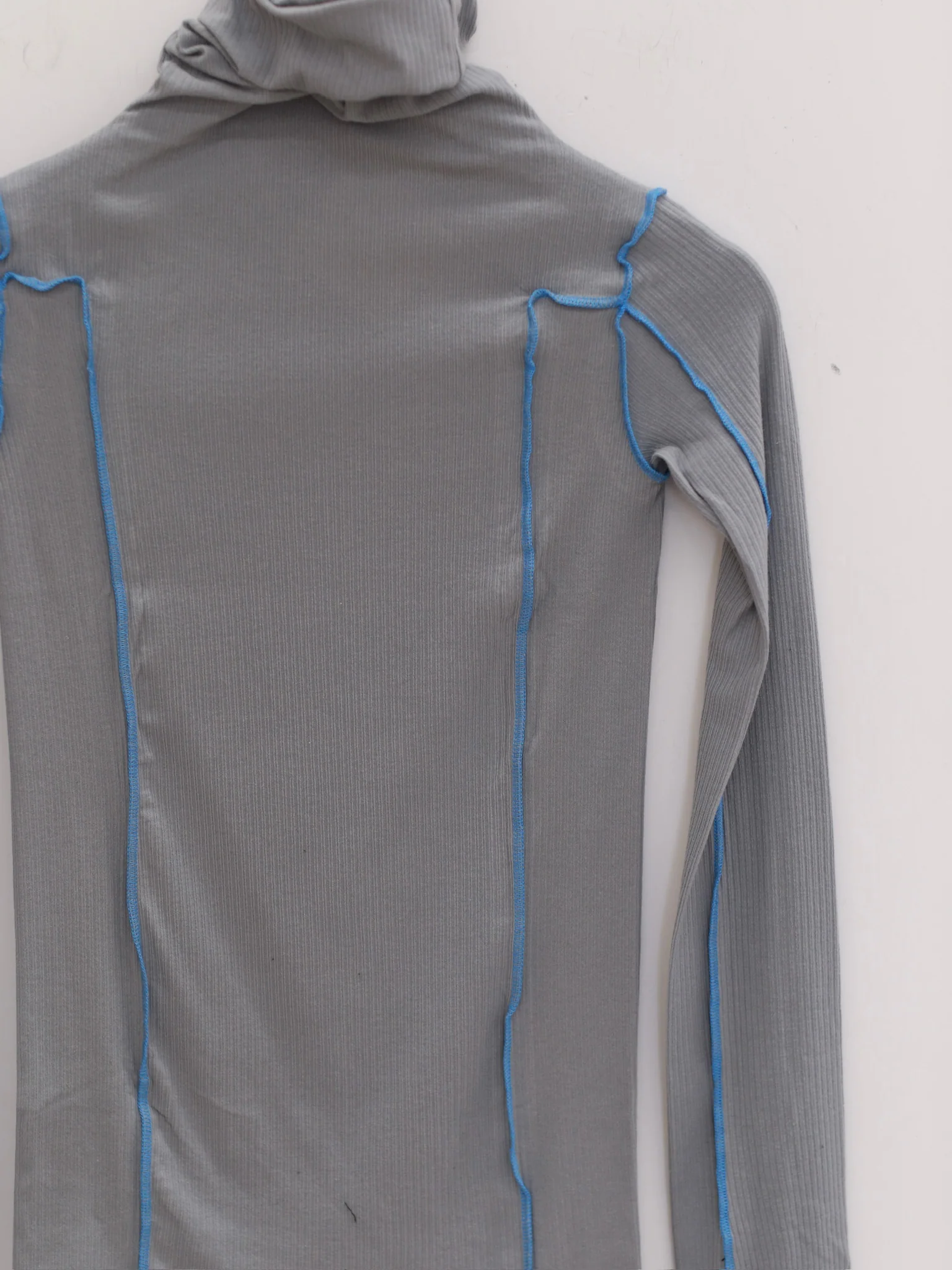 BASERANGE Turtleneck T-shirt sweater TTOMT series collection Organic cotton Portugal BAS-TTOMT-RB-SP25-BOW BLUE TTOMT-RI-000 - Image 7