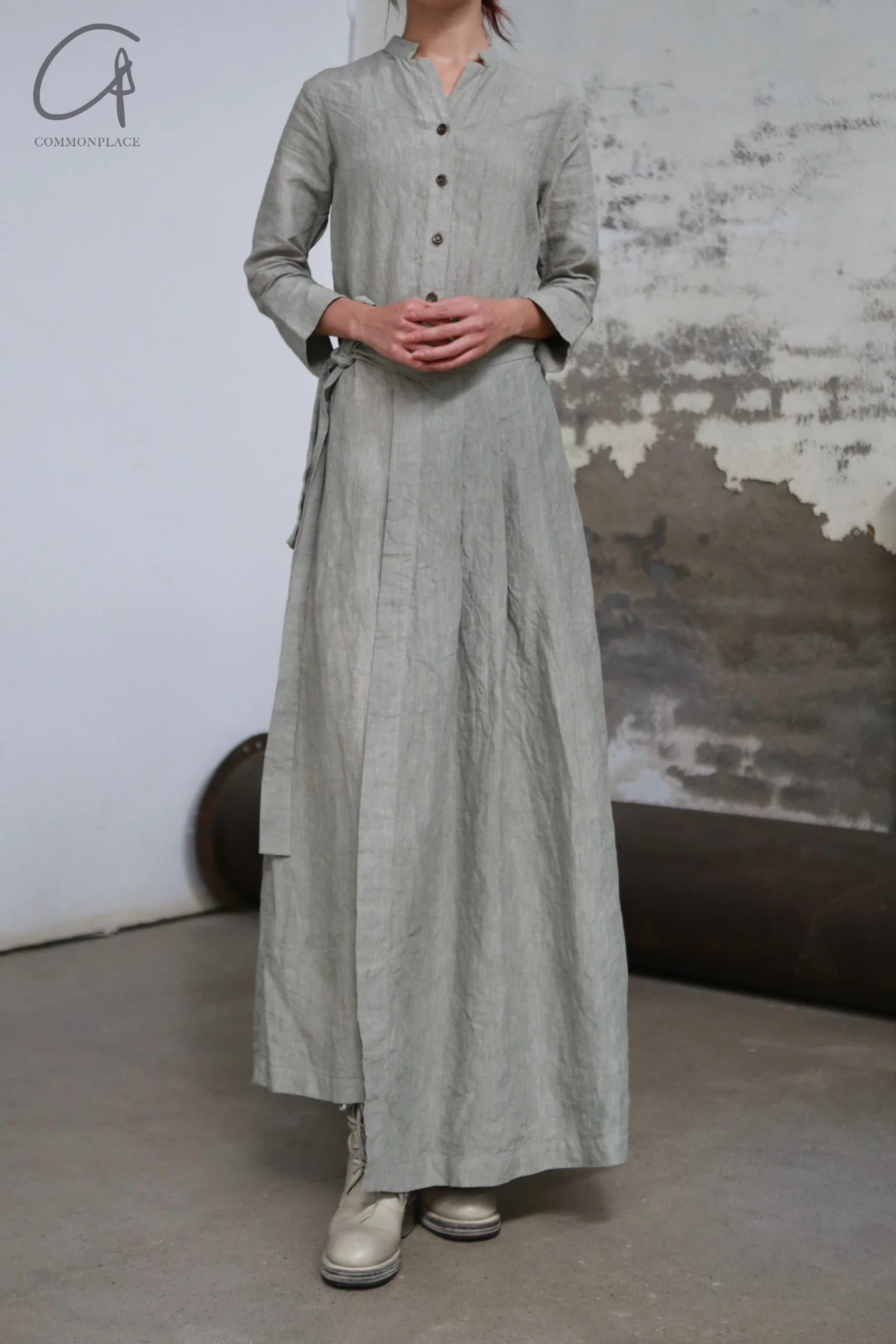 BIEK VERSTAPPEN Long Sleeve Wrap Dress Netherlands BV-DR01-KAQI Khaki - Image 5