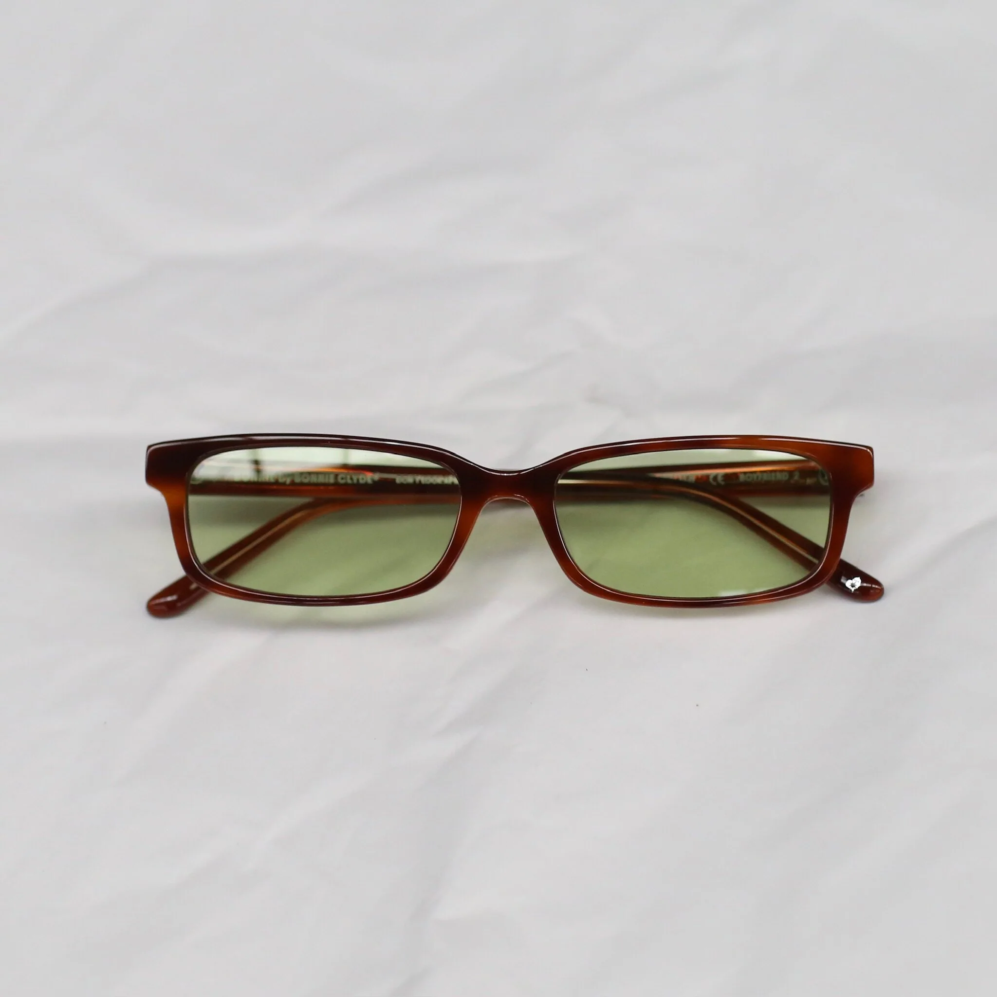 Bonnie Clyde Boyfriend 2 Glasses BC-BOYFSDGNT376-Layered Brown Demi&Green Tint