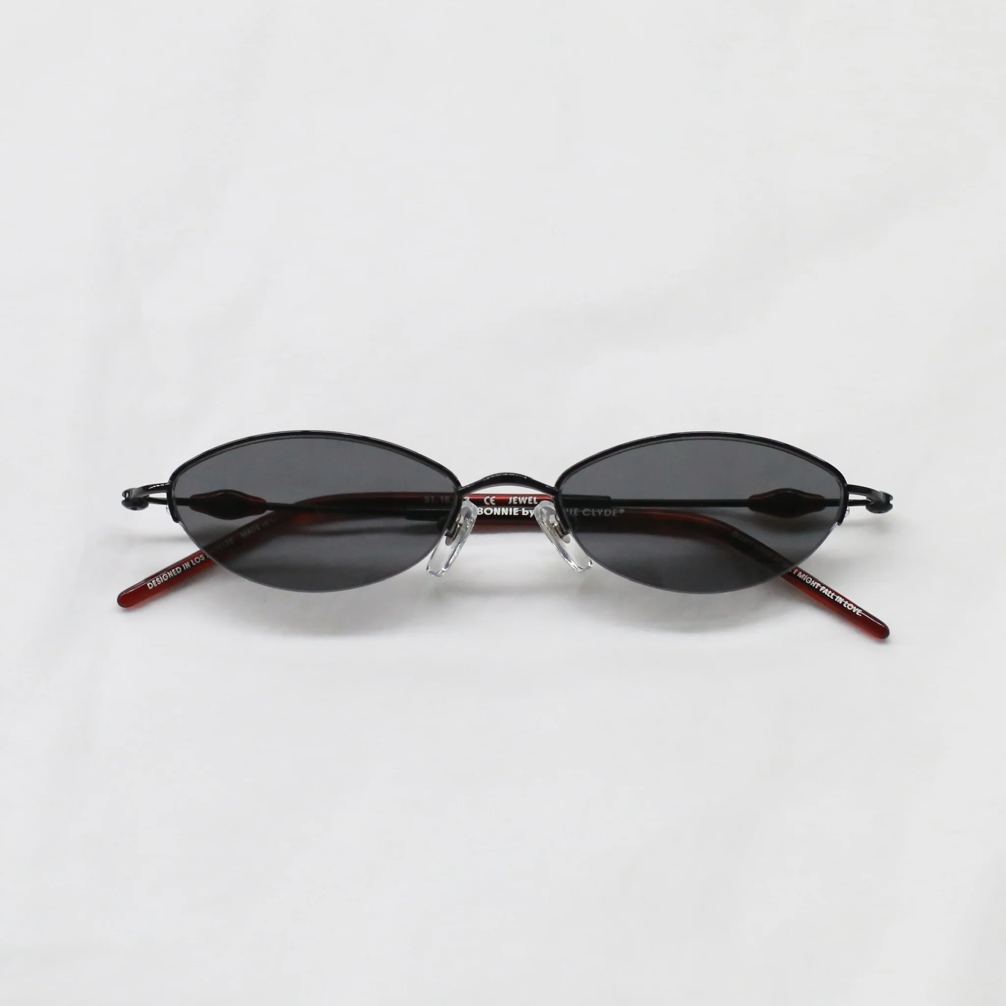 Bonnie Clyde Jewel Glasses BC-Jewel JWELBRDGRL325-BRTB Black Red Tortoise & Black Lens