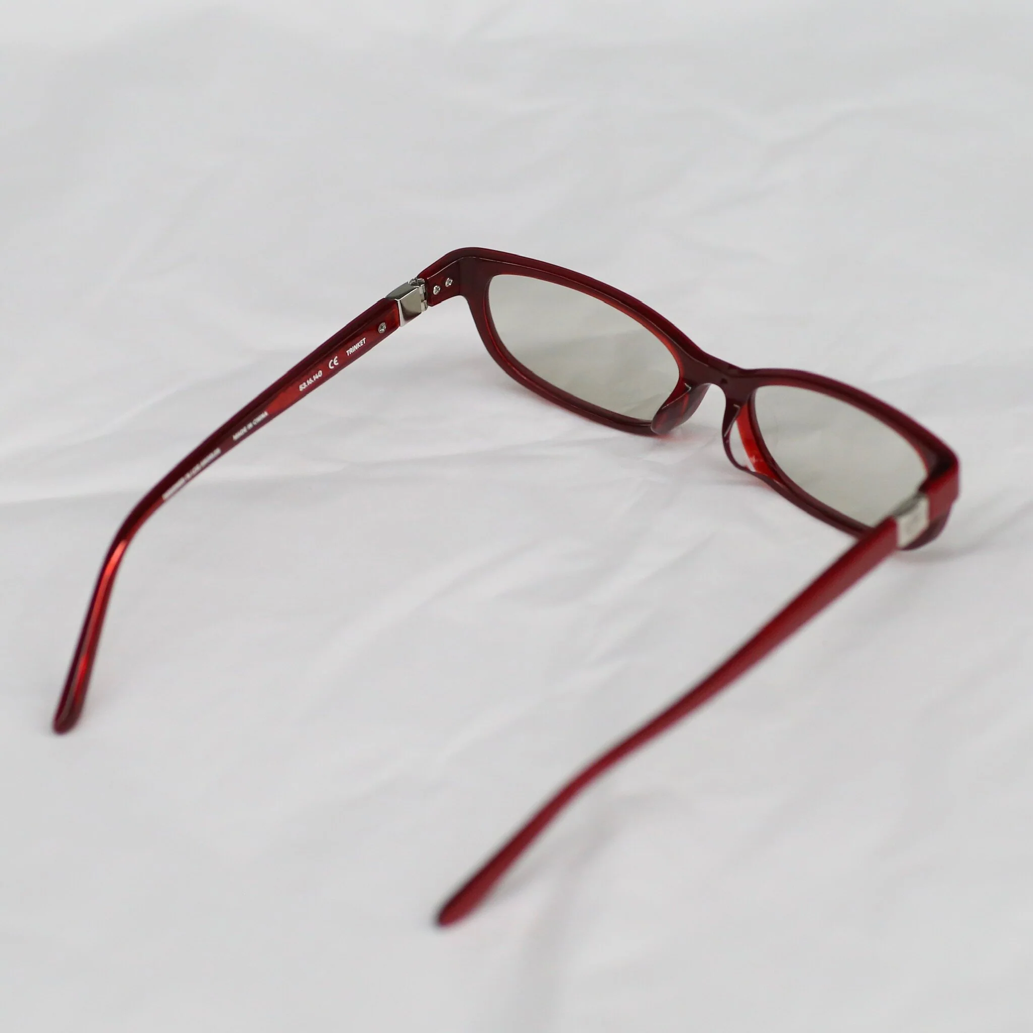 Bonnie Clyde Trinket Glasses BC-TRNKRDGYT387-Layered Red&Grey Lens - Image 4