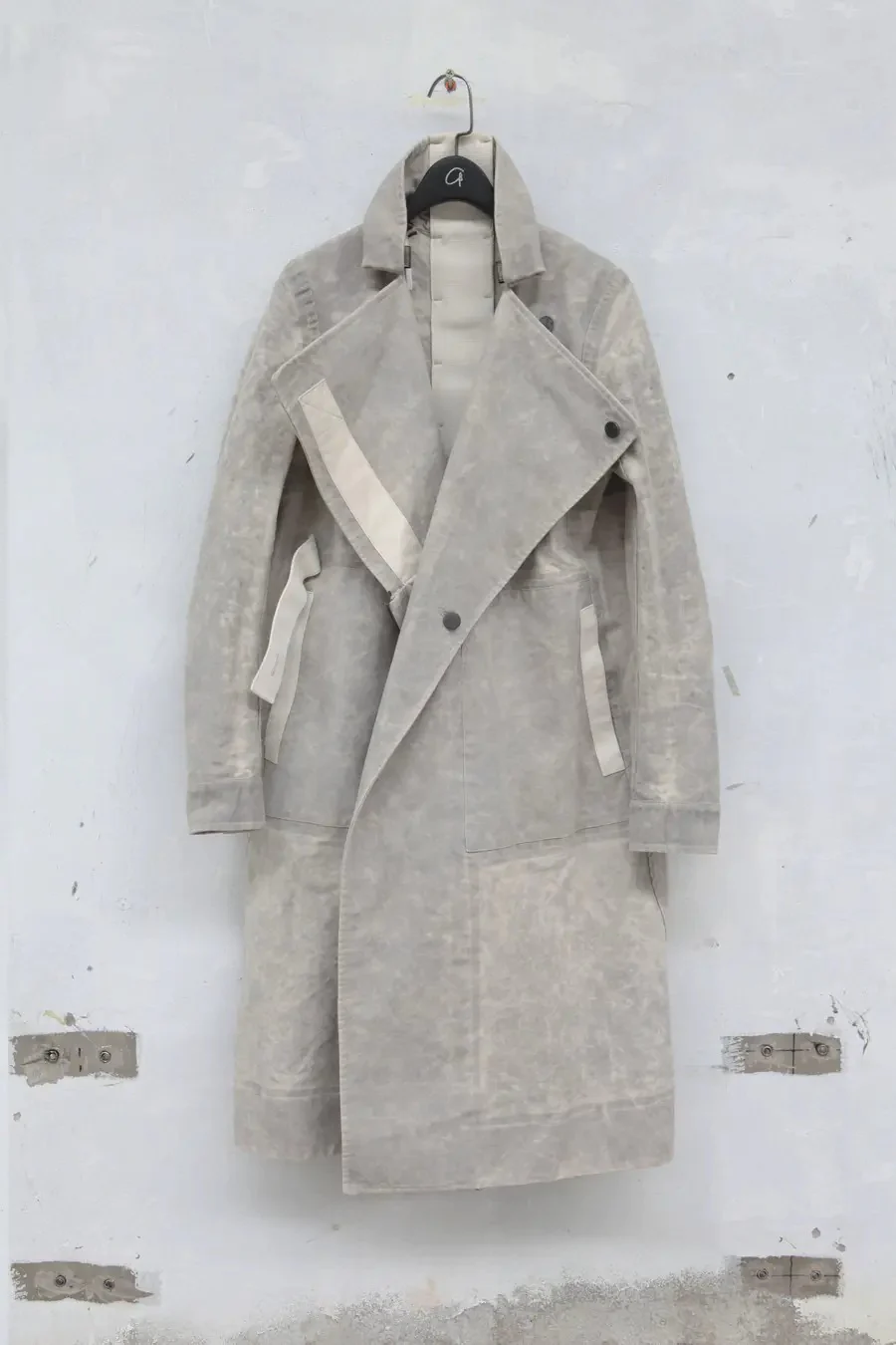 By BORIS BIDJAN SABERI Reversible Plant Dyeing Structure Patchwork Lapel Long Coat TRENCH1 F15302 PBBS2 - Image 12