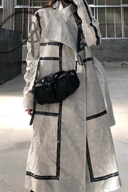 By BORIS BIDJAN SABERI Reversible Plant Dyeing Structure Patchwork Lapel Long Coat TRENCH1 F15302 PBBS2 - Image 20