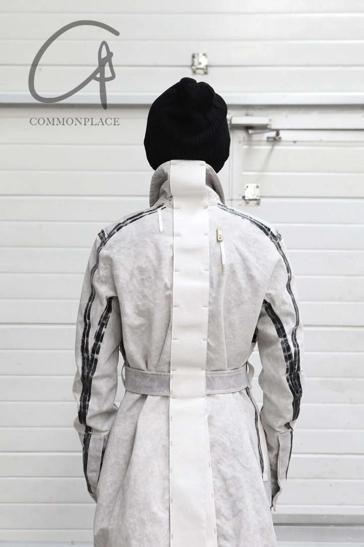 By BORIS BIDJAN SABERI Reversible Plant Dyeing Structure Patchwork Lapel Long Coat TRENCH1 F15302 PBBS2 - Image 5