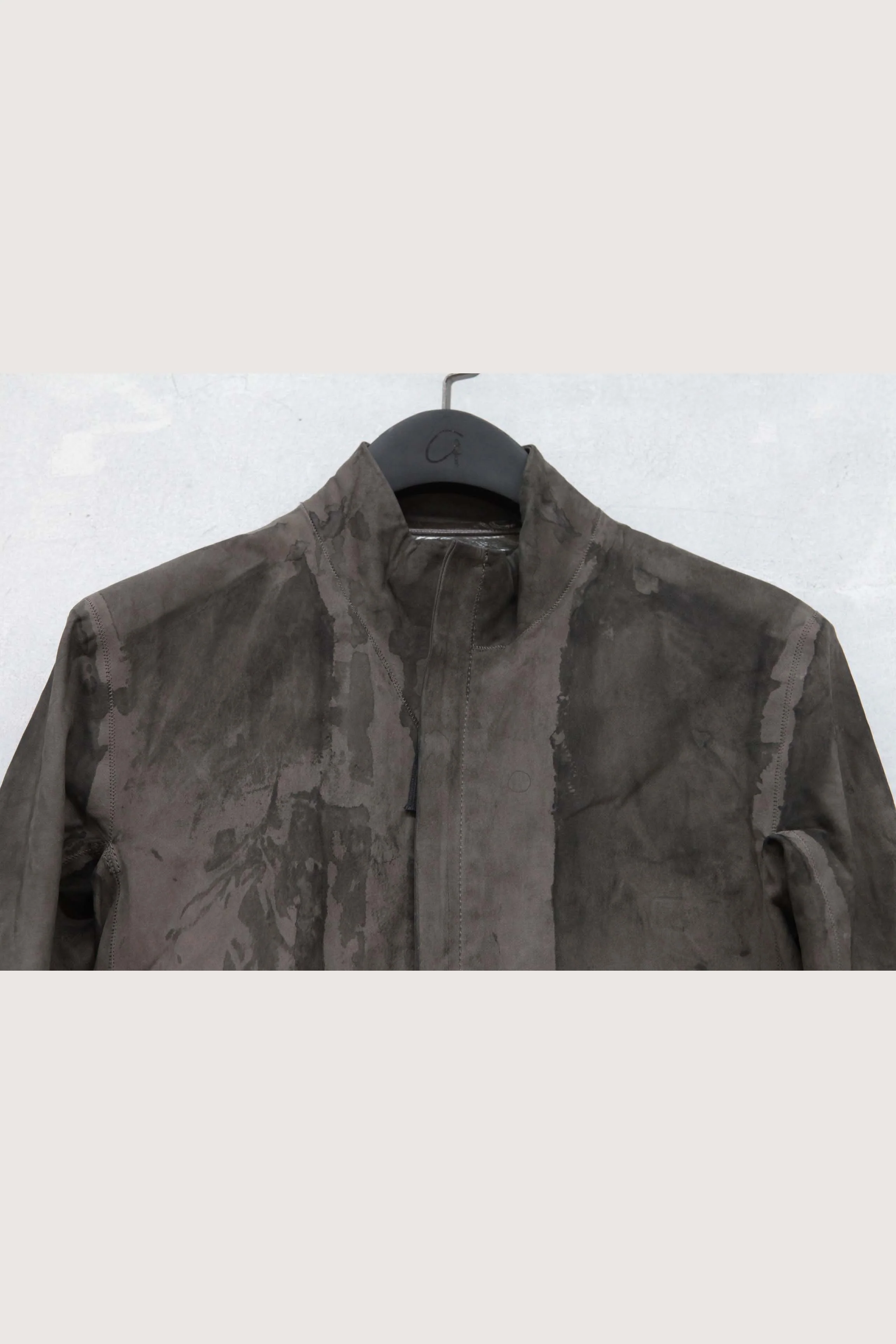 Boris Bidjan Saberi vegetable tanned calfskin structured patchwork reversible jacket J1 series Germany J1FMT20006-MOLV dark green - Image 16