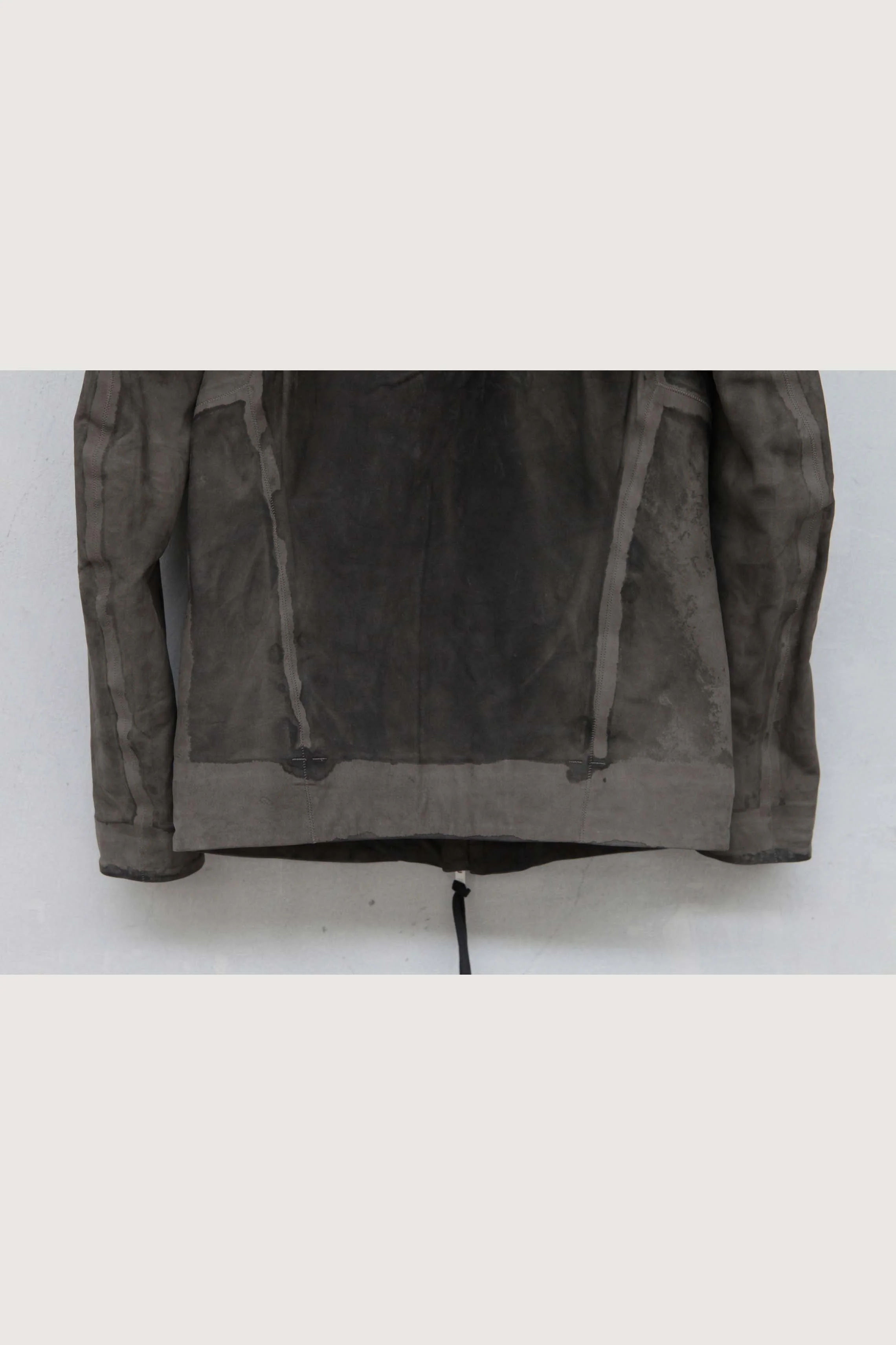 Boris Bidjan Saberi vegetable tanned calfskin structured patchwork reversible jacket J1 series Germany J1FMT20006-MOLV dark green - Image 18