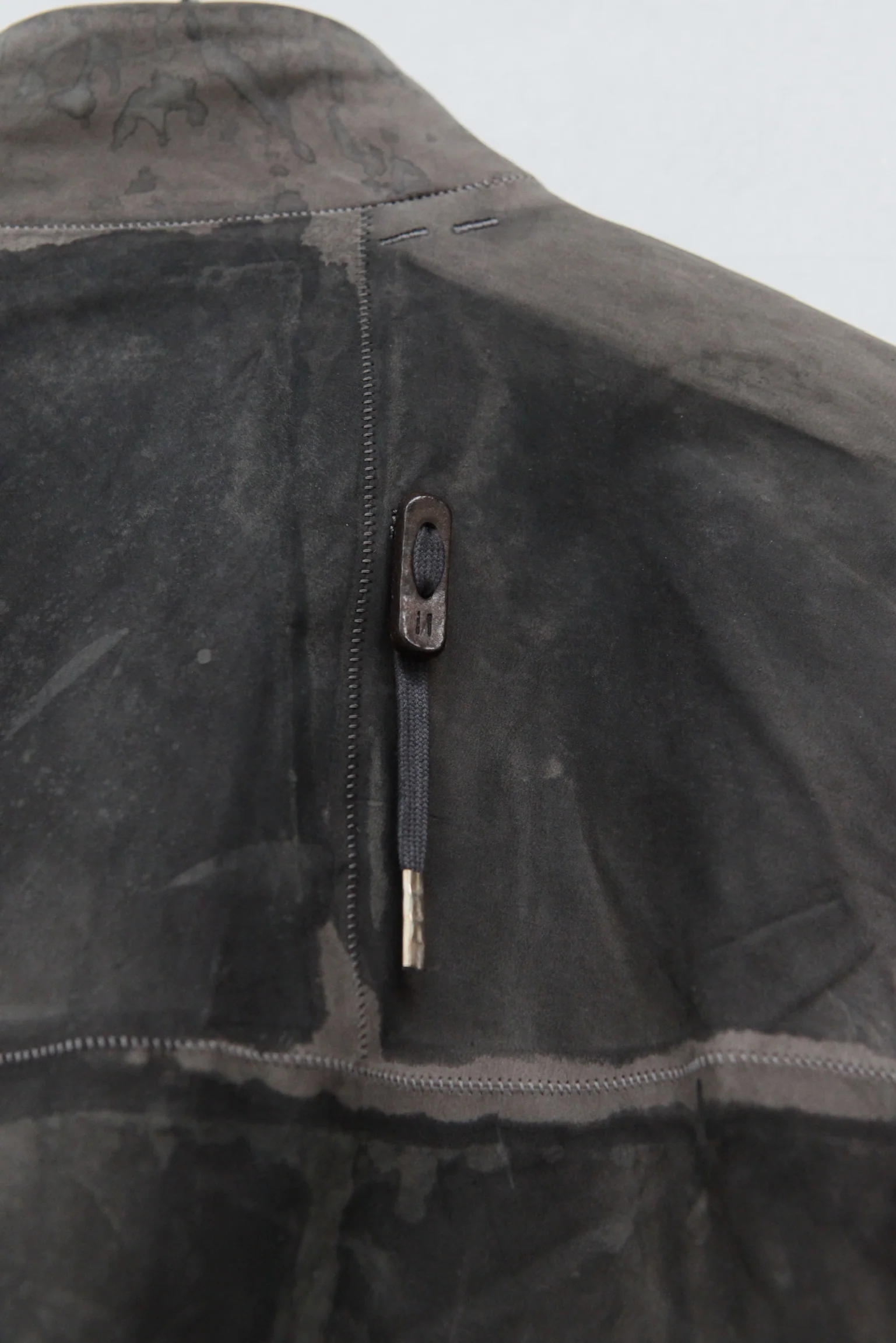 Boris Bidjan Saberi vegetable tanned calfskin structured patchwork reversible jacket J1 series Germany J1FMT20006-MOLV dark green - Image 20