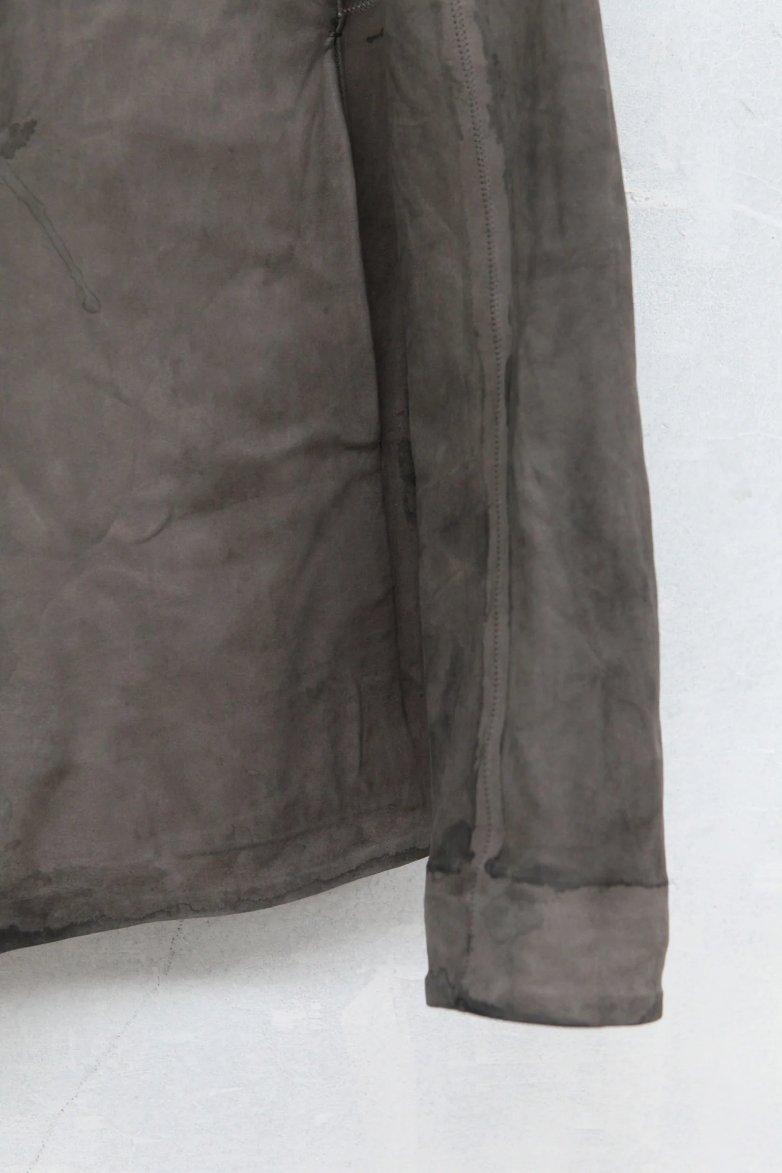 Boris Bidjan Saberi vegetable tanned calfskin structured patchwork reversible jacket J1 series Germany J1FMT20006-MOLV dark green - Image 27
