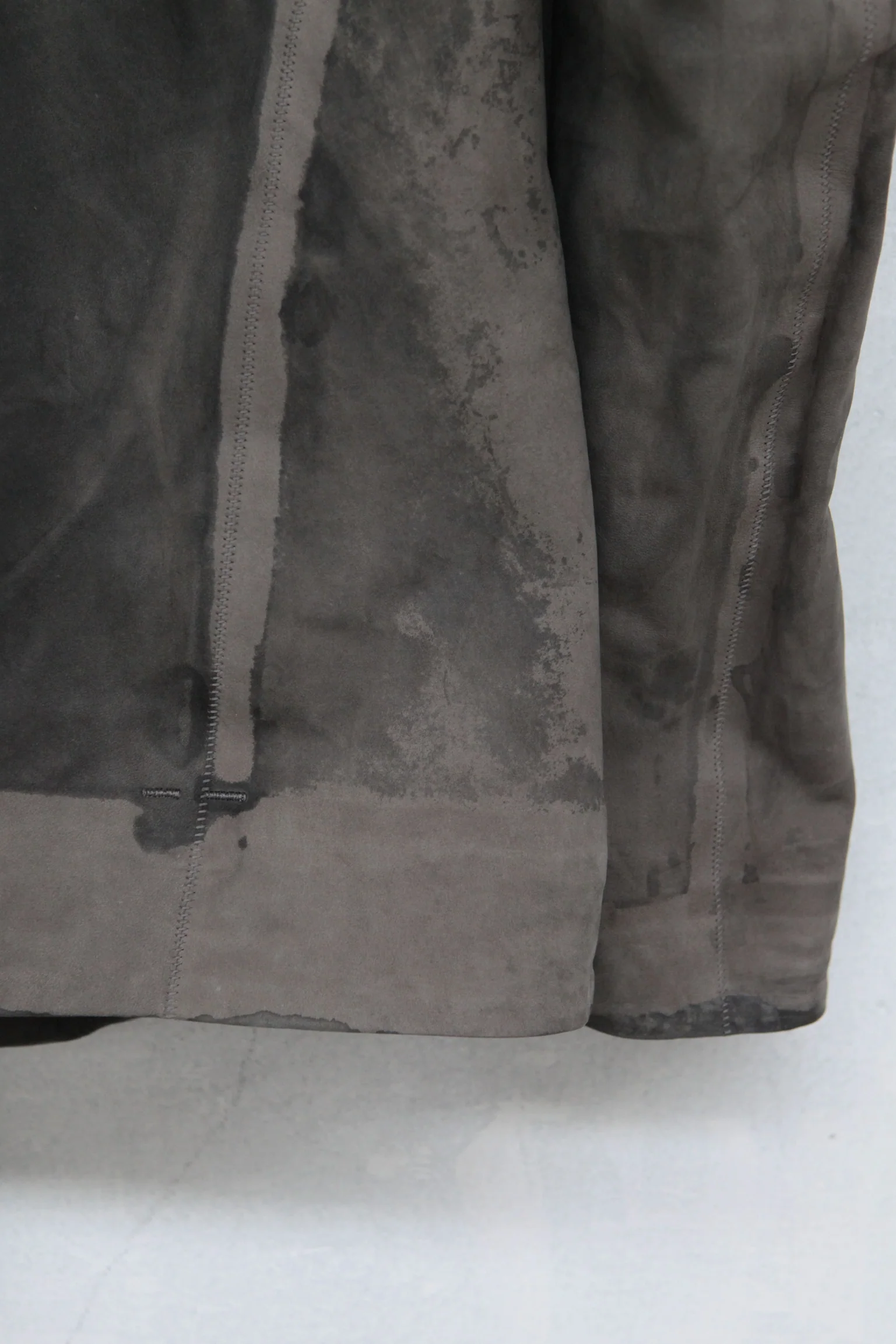 Boris Bidjan Saberi vegetable tanned calfskin structured patchwork reversible jacket J1 series Germany J1FMT20006-MOLV dark green - Image 30