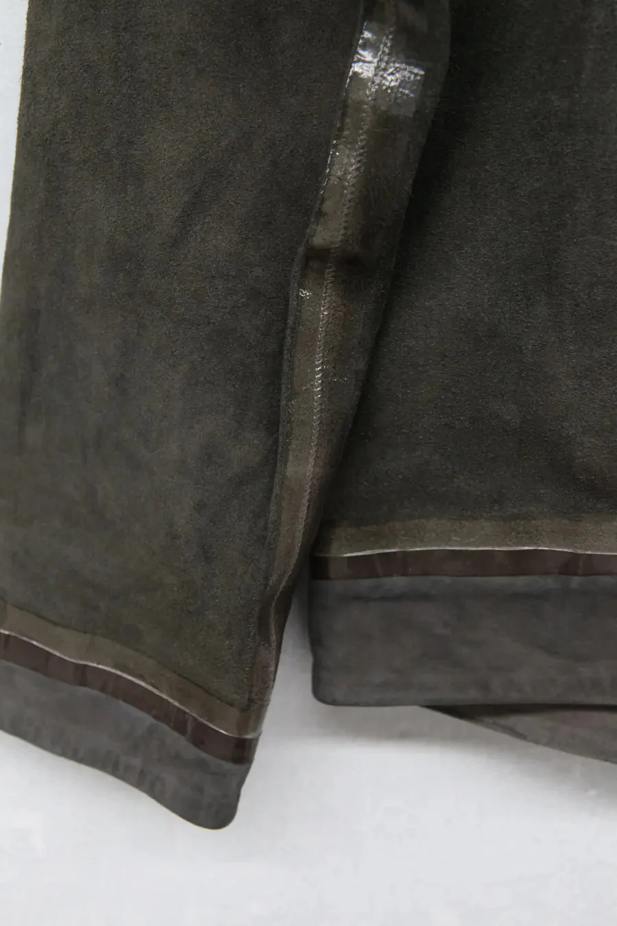 Boris Bidjan Saberi vegetable tanned calfskin structured patchwork reversible jacket J1 series Germany J1FMT20006-MOLV dark green - Image 37