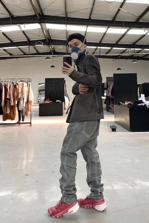 Boris Bidjan Saberi vegetable tanned calfskin structured patchwork reversible jacket J1 series Germany J1FMT20006-MOLV dark green - Image 47