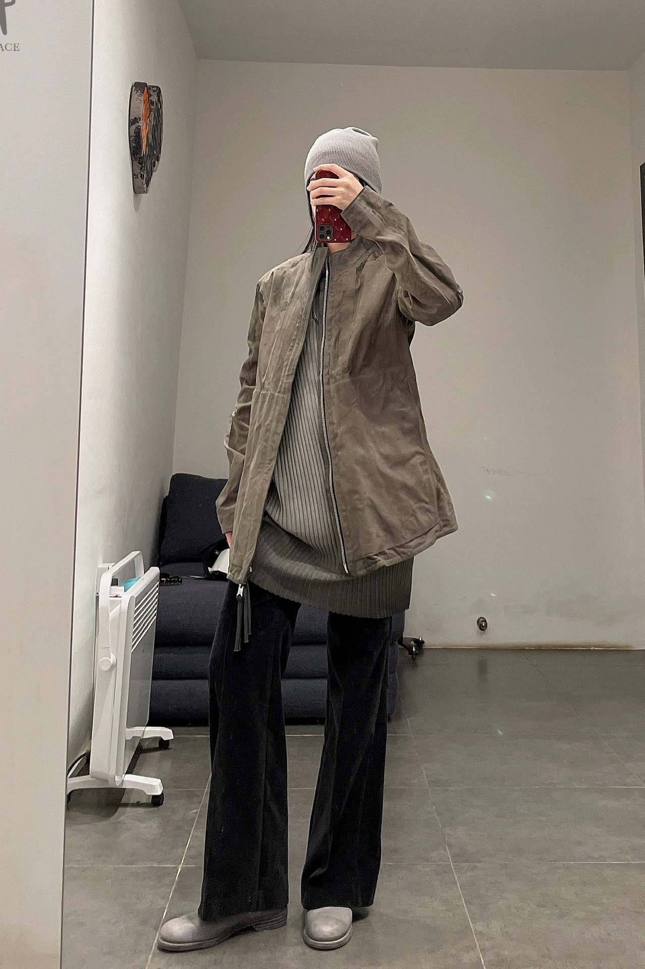 Boris Bidjan Saberi vegetable tanned calfskin structured patchwork reversible jacket J1 series Germany J1FMT20006-MOLV dark green - Image 56