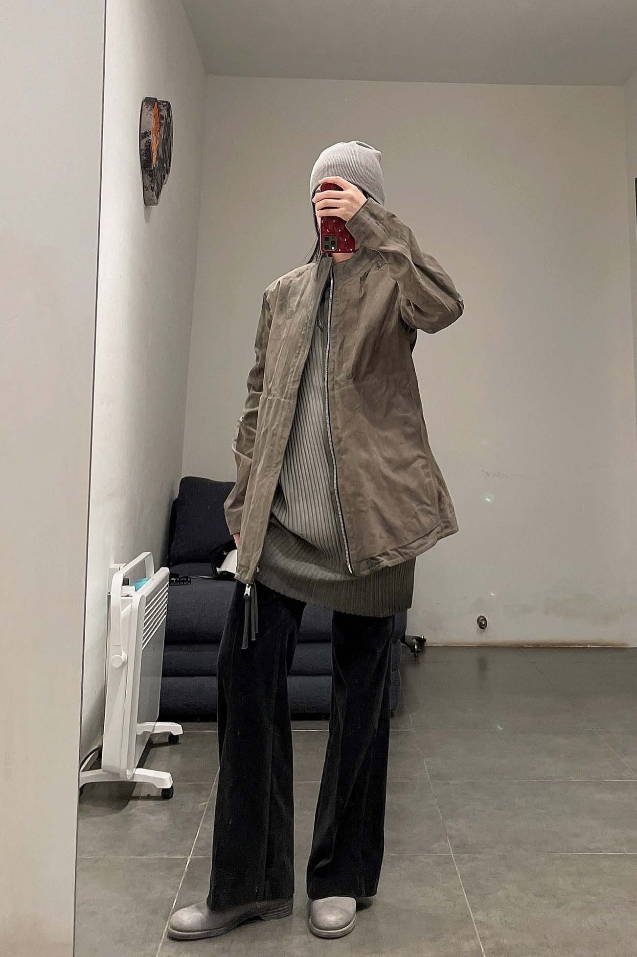 Boris Bidjan Saberi vegetable tanned calfskin structured patchwork reversible jacket J1 series Germany J1FMT20006-MOLV dark green - Image 64