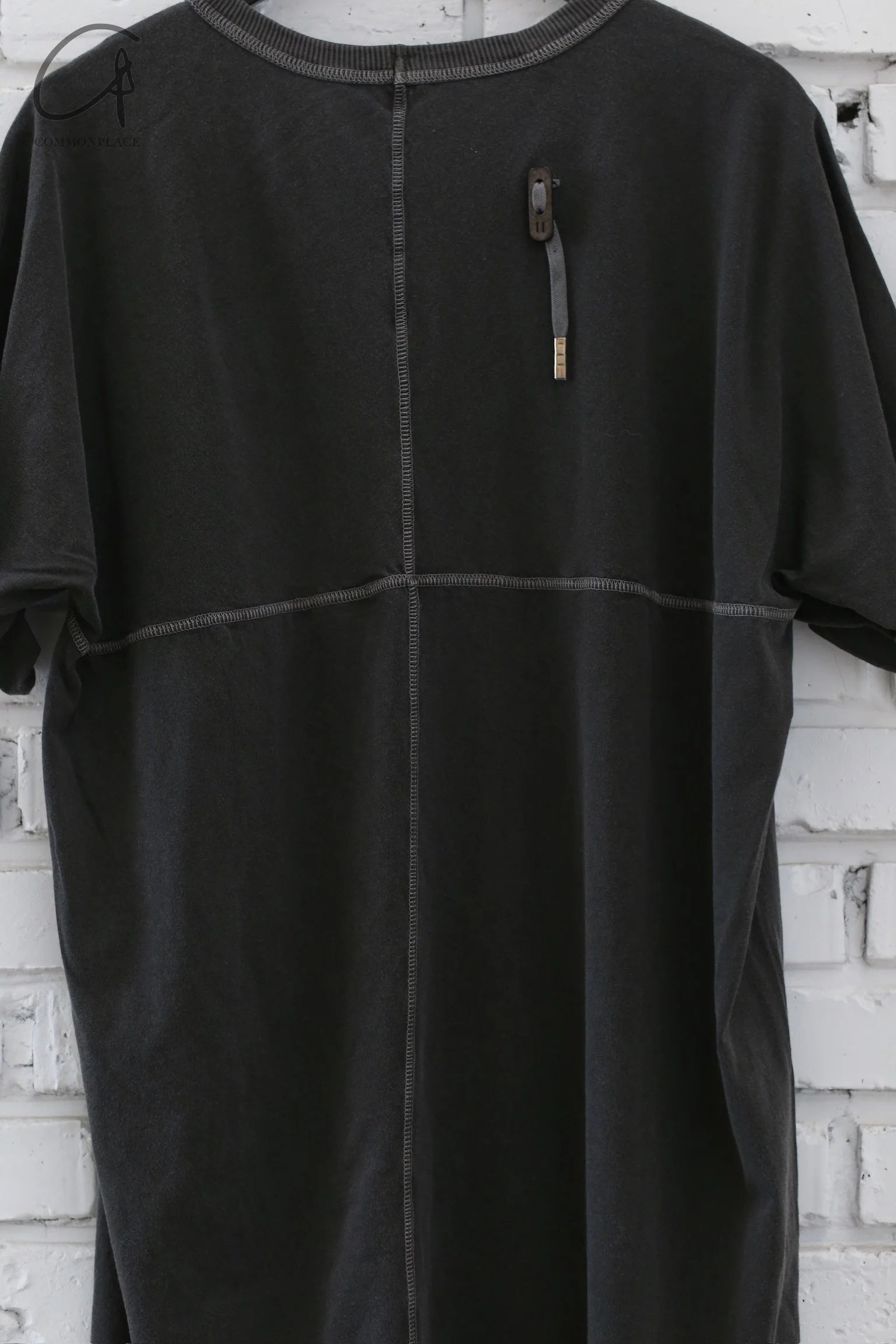 Boris Bidjan Saberi 24 Autumn and Winter Round Neck Short Sleeve T-shirt TF-F035-DARK GREY - Image 3