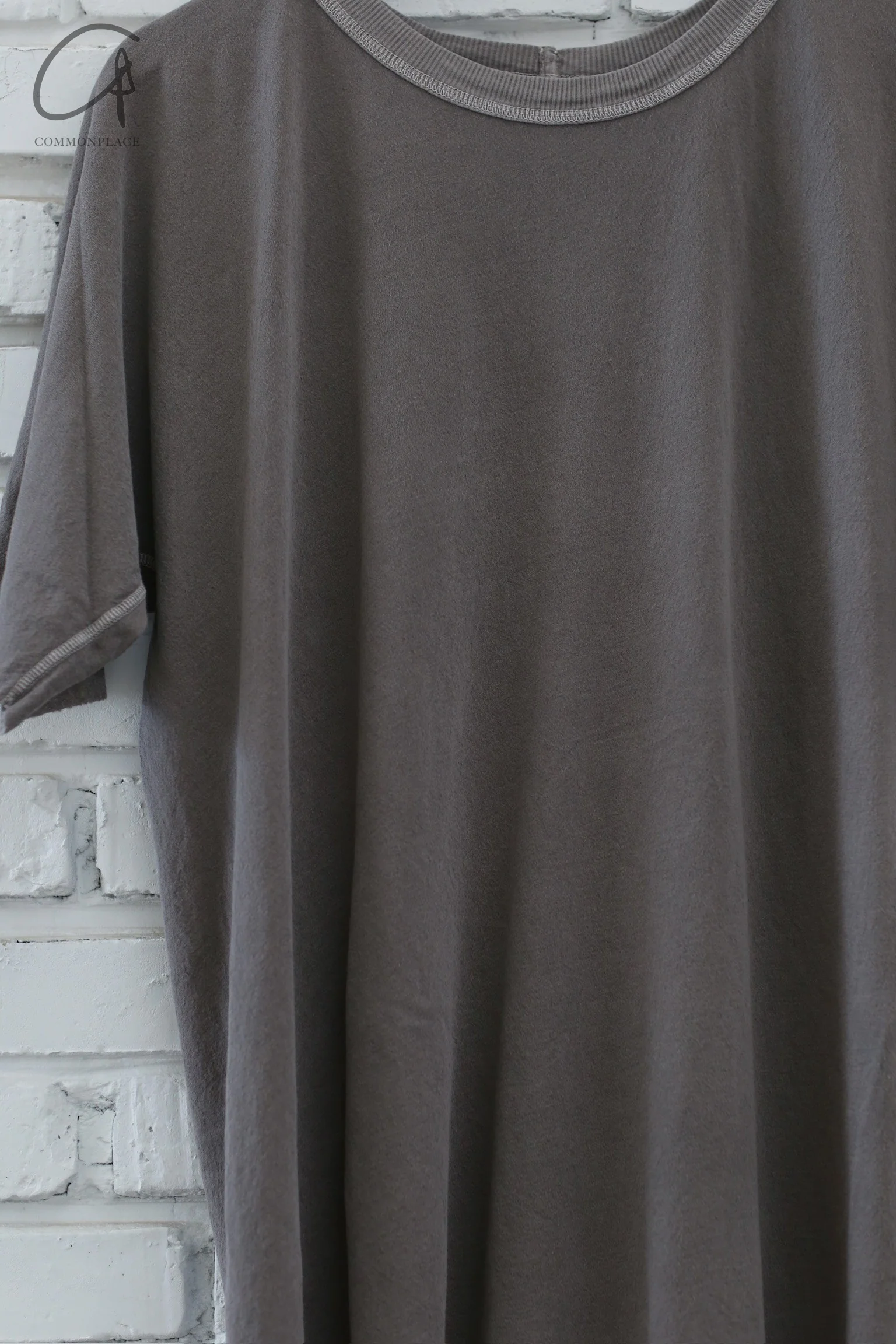 Boris Bidjan Saberi 24 Autumn Winter Irregular Hem Short Sleeve T-shirt Series TF1-FKN00001-LIGHT CARBON - Image 4