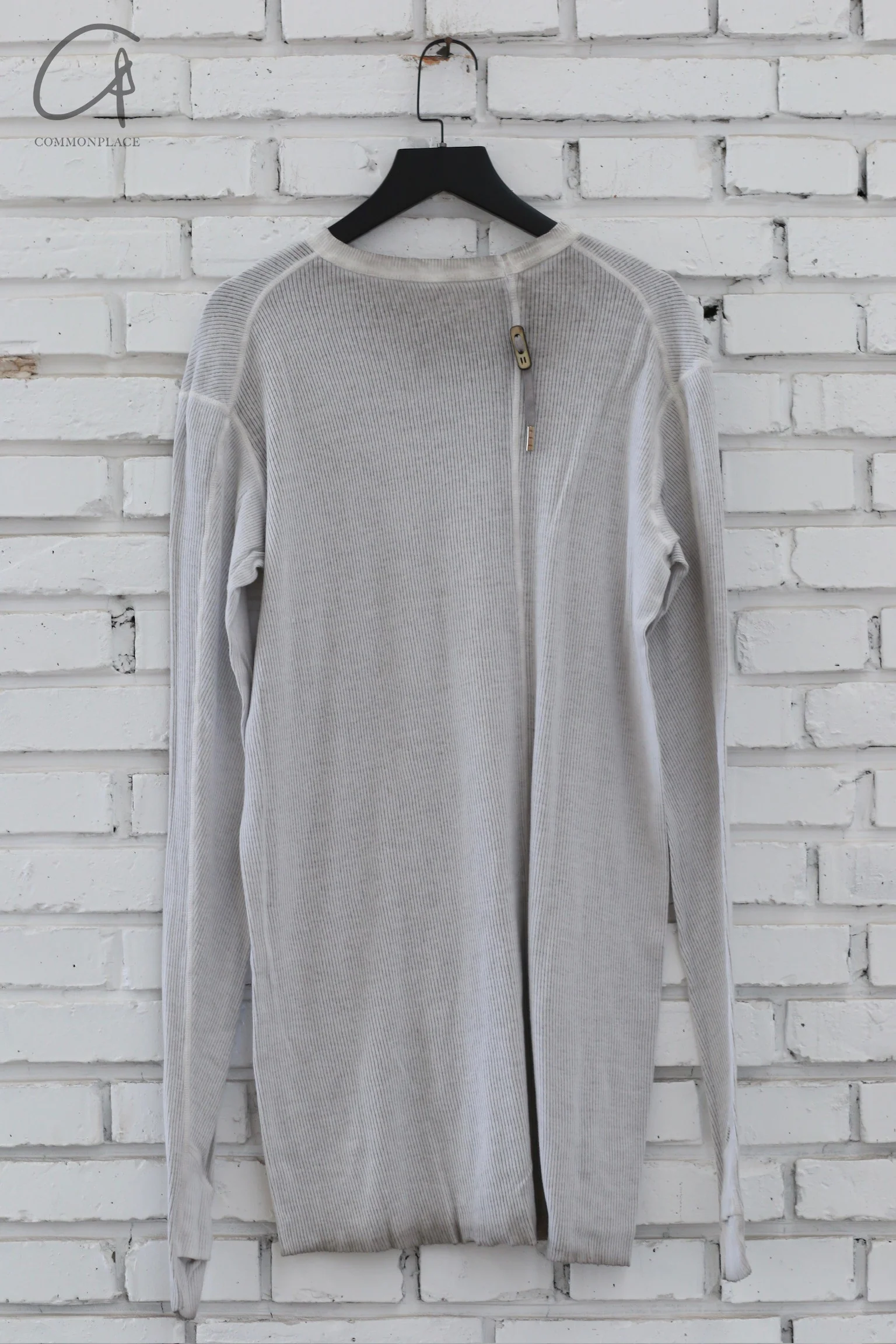 Boris Bidjan Saberi 24 Autumn Winter Long Sleeve Round Neck T-shirt LS1.5RF-FCX00010-F.LIGHTGREY FADED LIGHTGREY - Image 2