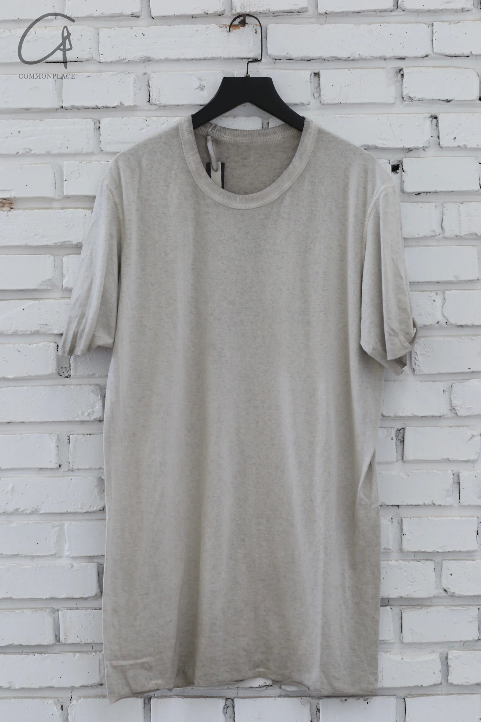 Boris Bidjan Saberi 24 Autumn/Winter Rolled Short Sleeve T-shirt TS CLASSIC1.RF-F035-F.LIGHTGREY FADED LIGHTGREY