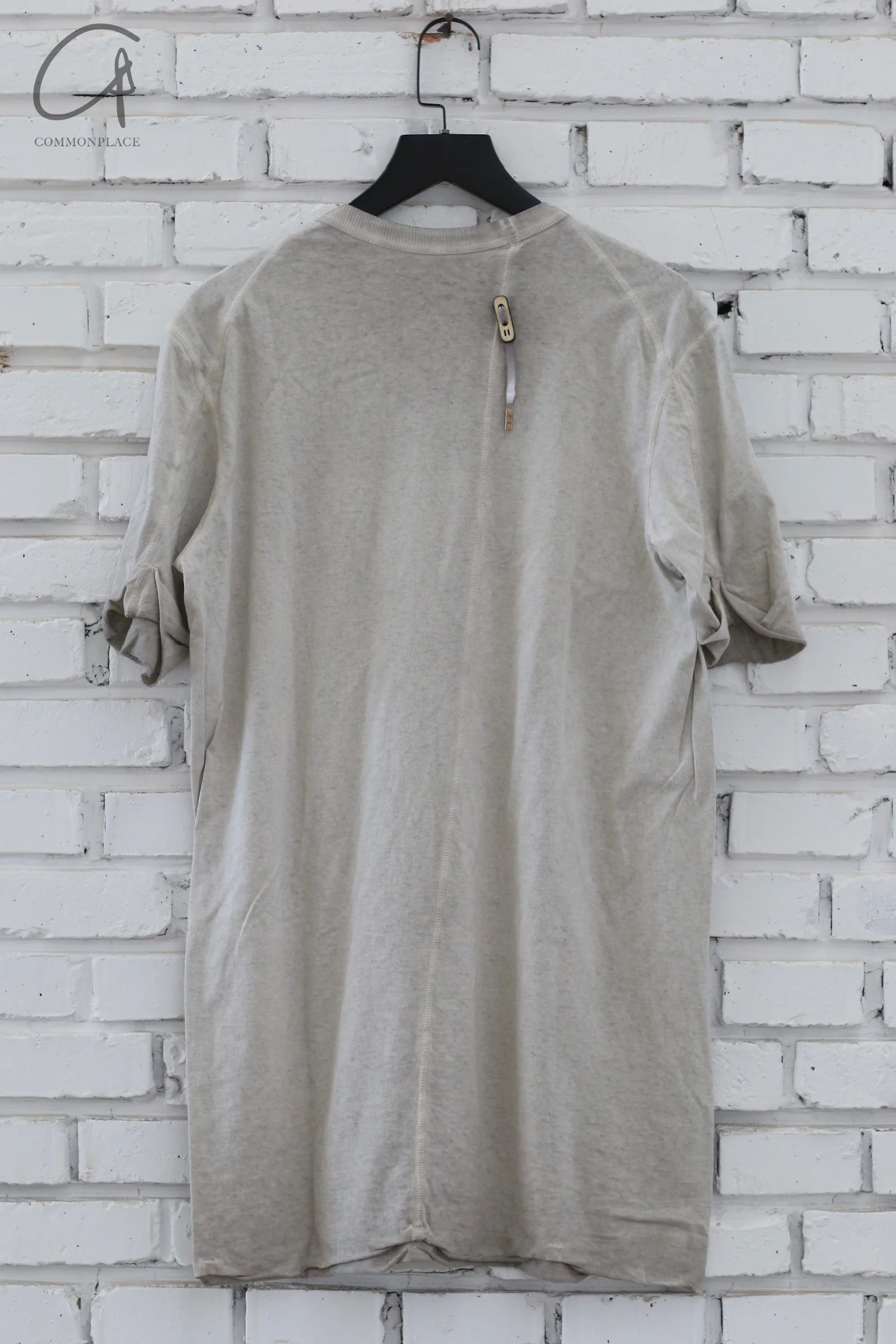Boris Bidjan Saberi 24 Autumn/Winter Rolled Short Sleeve T-shirt TS CLASSIC1.RF-F035-F.LIGHTGREY FADED LIGHTGREY - Image 2
