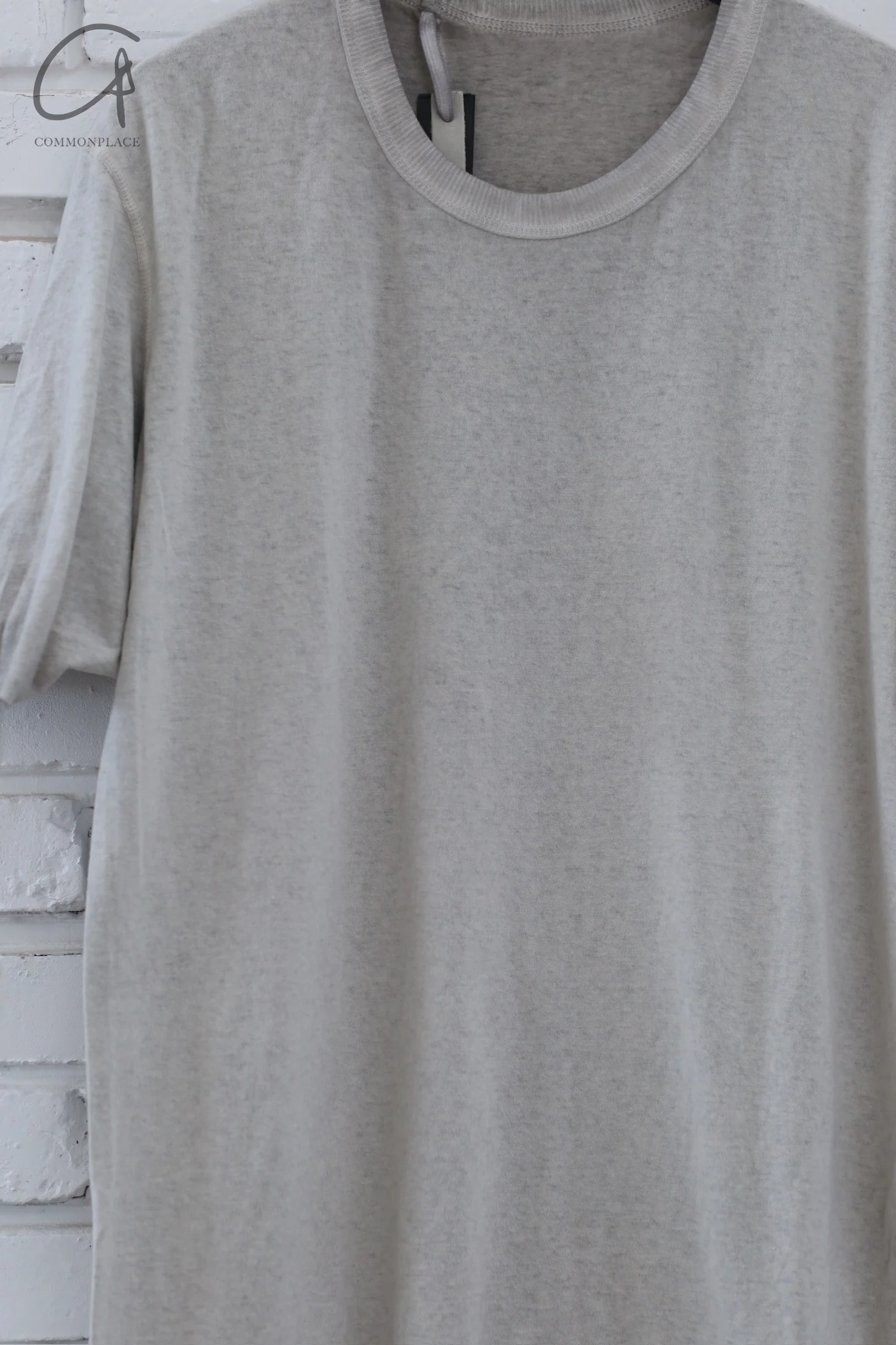Boris Bidjan Saberi 24 Autumn/Winter Rolled Short Sleeve T-shirt TS CLASSIC1.RF-F035-F.LIGHTGREY FADED LIGHTGREY - Image 3
