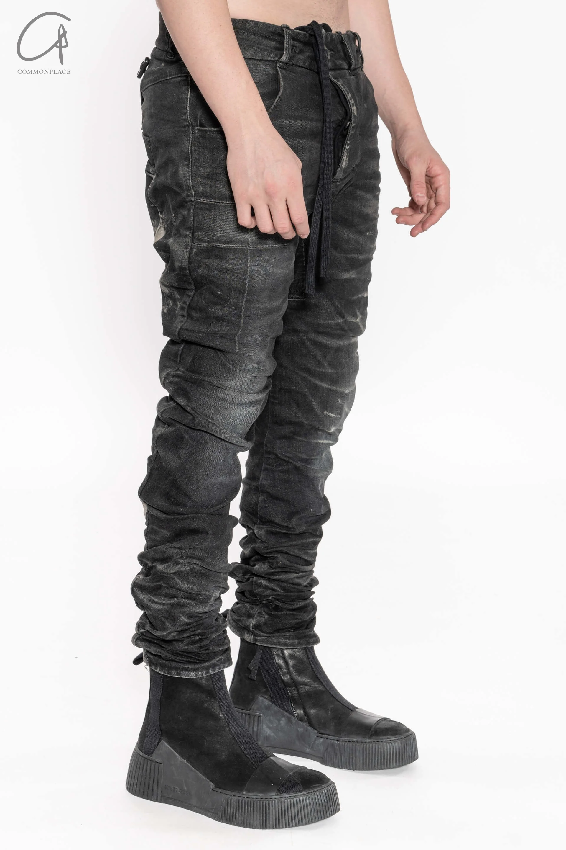 BORIS BIDJAN SABERI Technician trousers in faded black AW22 P13. TF F1603K PBBS4 9 - Image 3