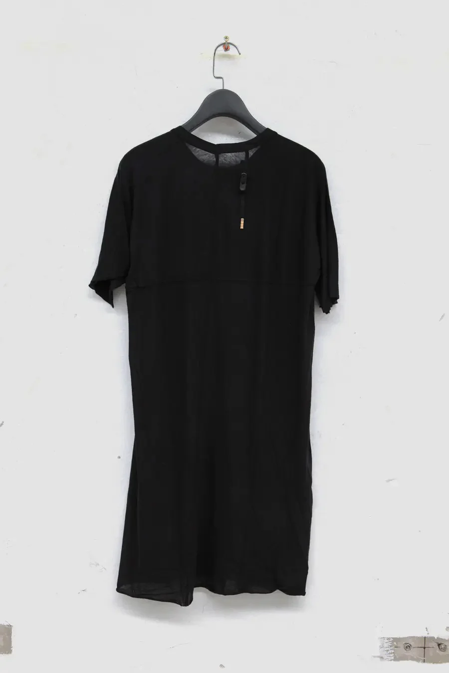 BORIS BIDJAN SABERI black dyed cotton T-shirt ONE PIECE TS FTT00001 - Image 2