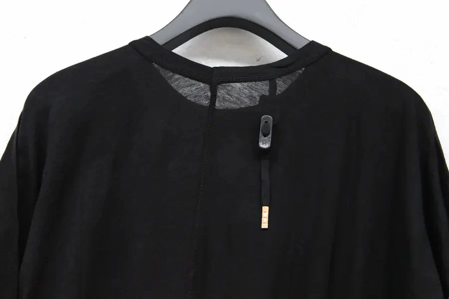 BORIS BIDJAN SABERI black dyed cotton T-shirt ONE PIECE TS FTT00001 - Image 4